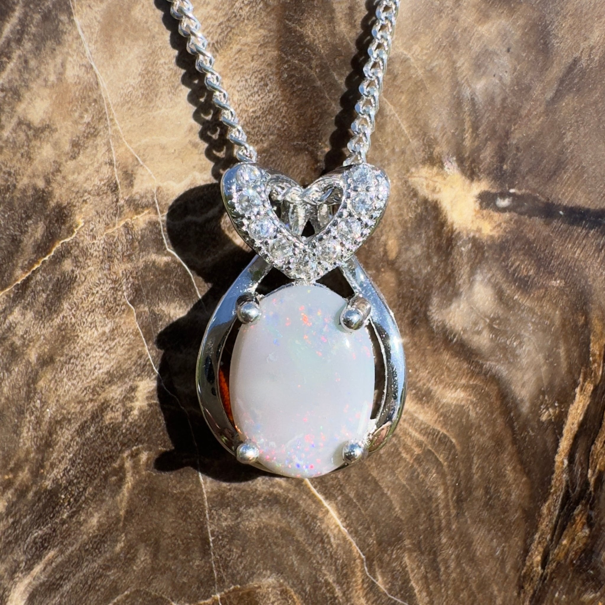 Cumborah Drift ~ 1ct Lightning Ridge Opal 925 Silver Pendant