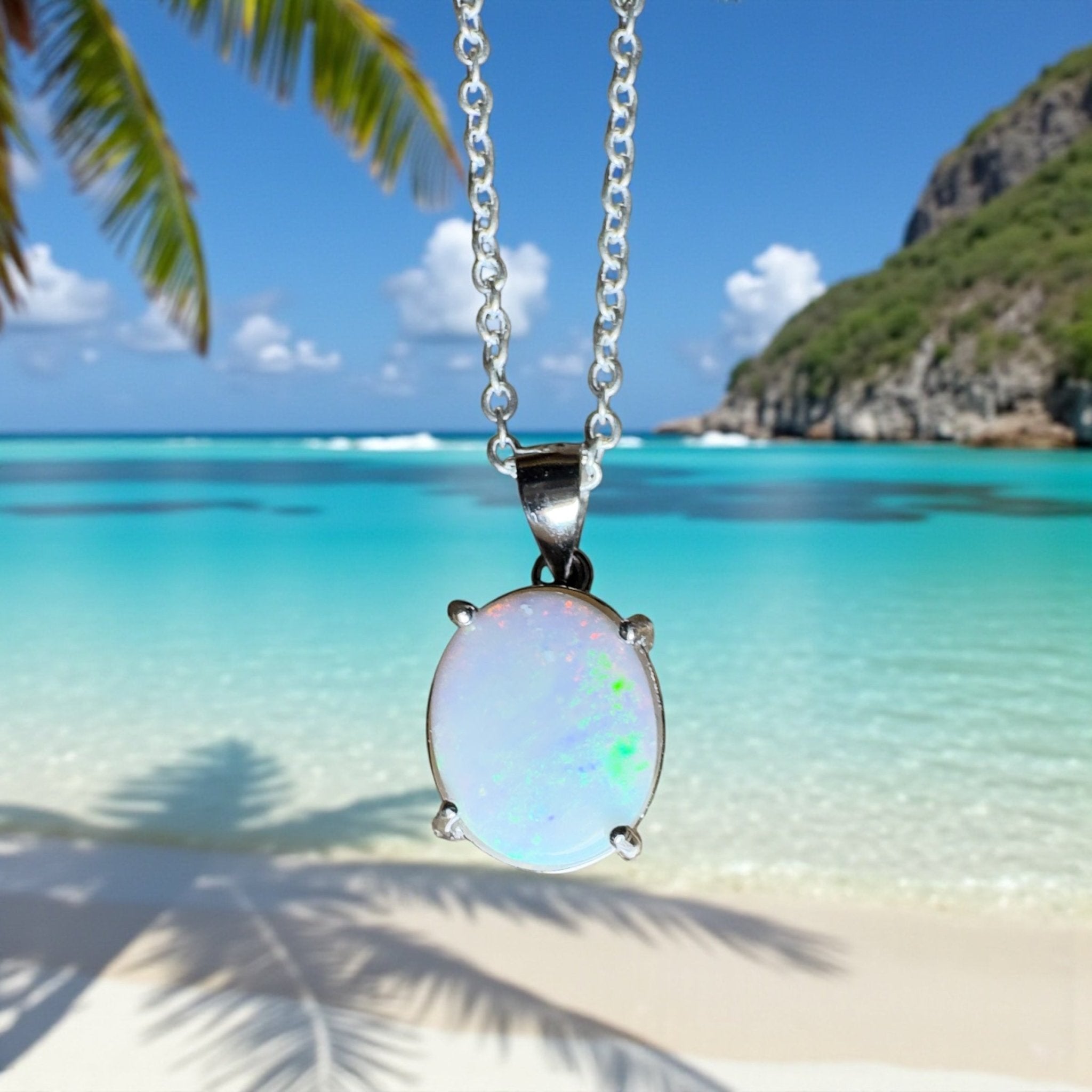 Desert Radiance ~ 1.5ct Coober Pedy Opal 925 Silver Pendant