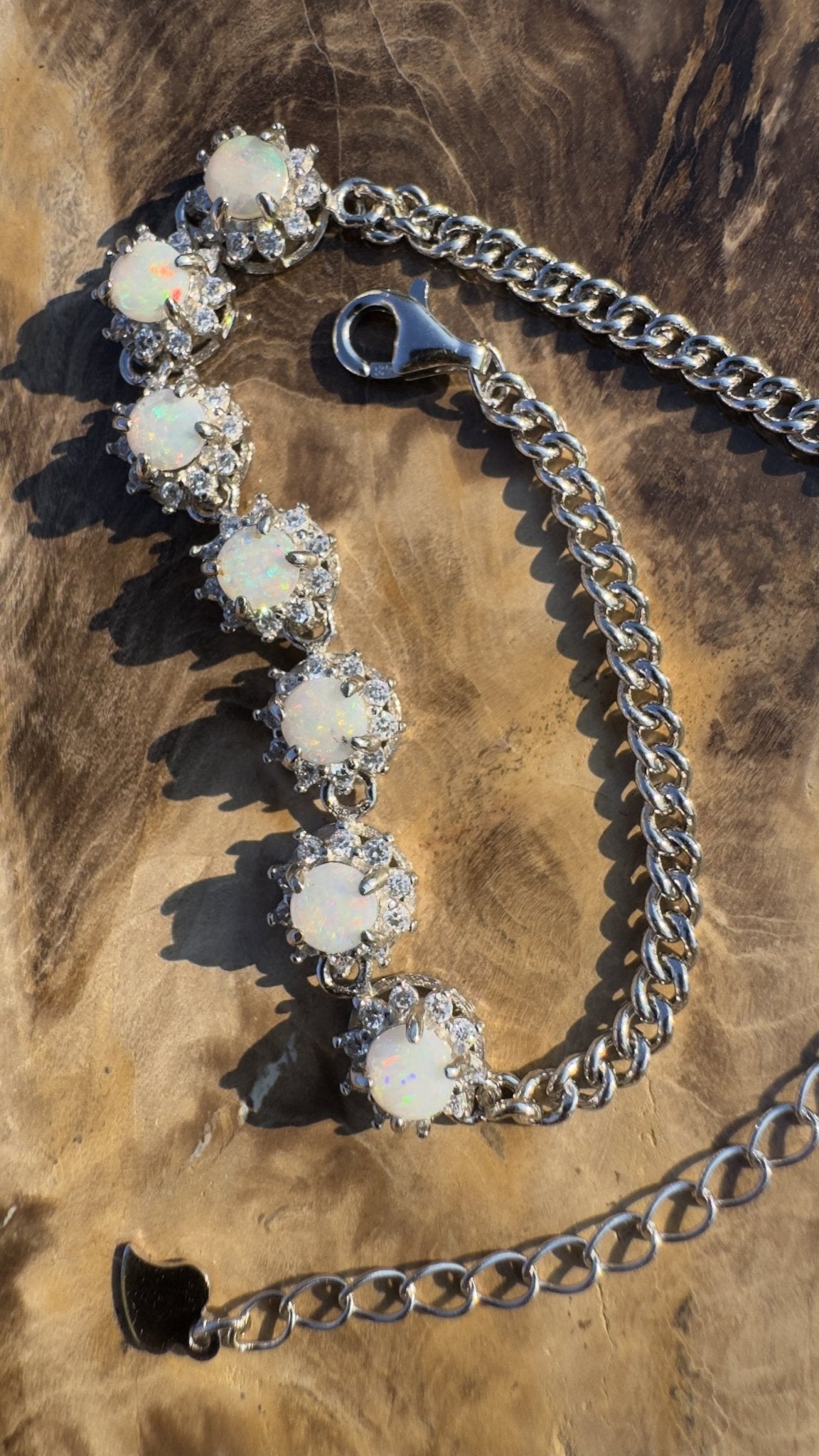 Desert Radiance ~ Handcrafted 2ct Coober Pedy Opal Bracelet – Silver Radiance.