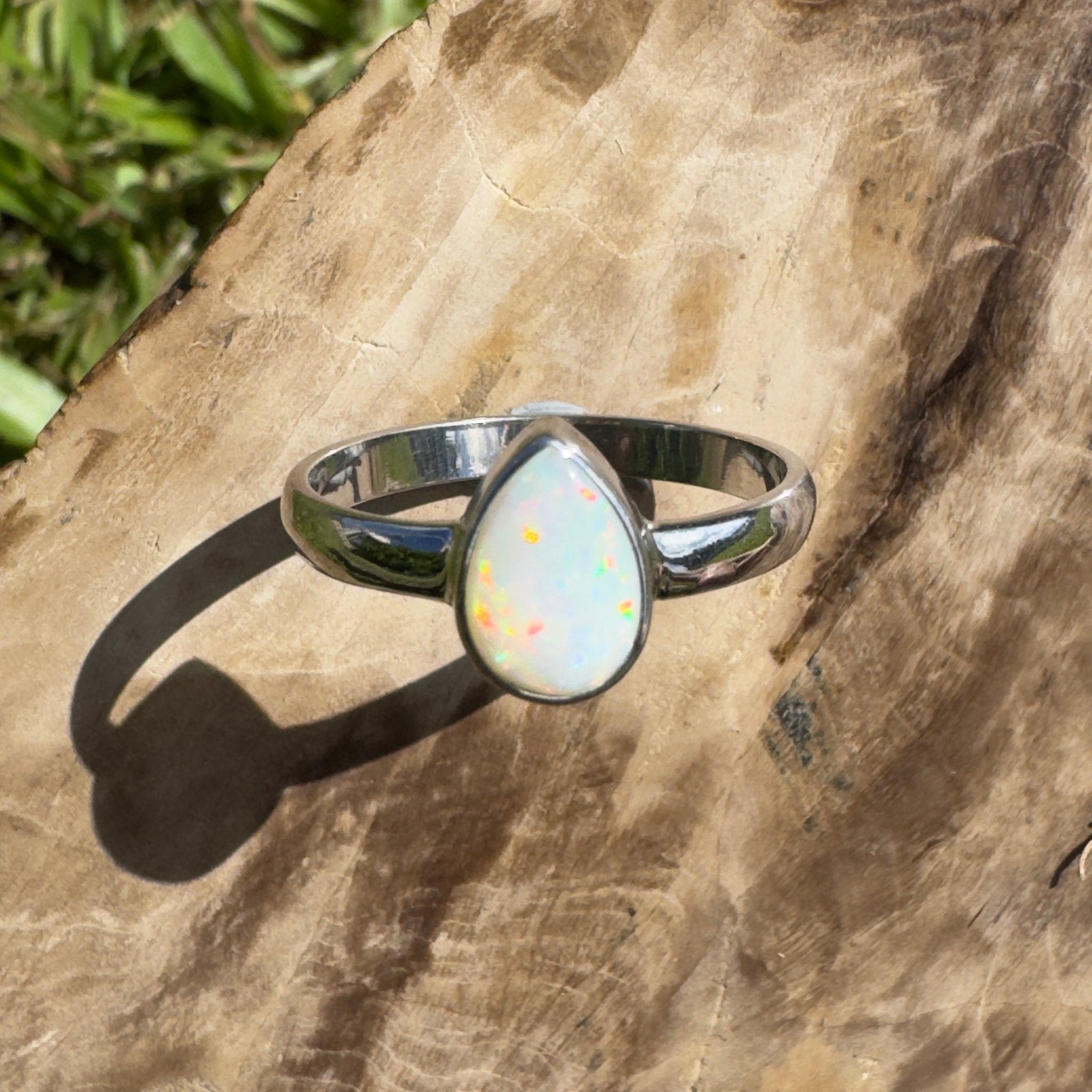 Esperance Coast Spectrum Tide – 1.1ct Solid Lightning Ridge Opal 925 Sterling Silver Ring