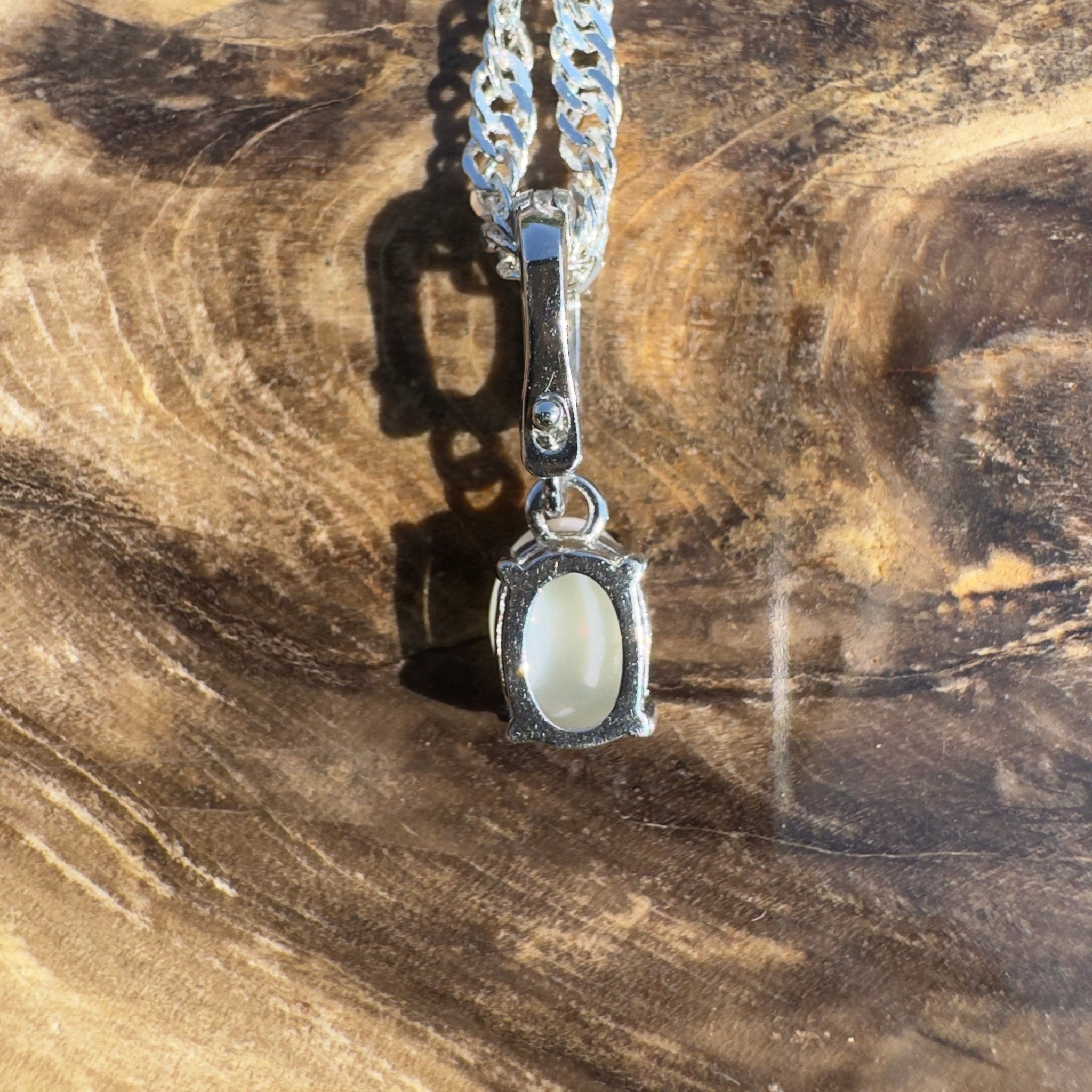 Eyre Wonder - 0.6ct Coober Pedy Opal 925 Silver Pendant