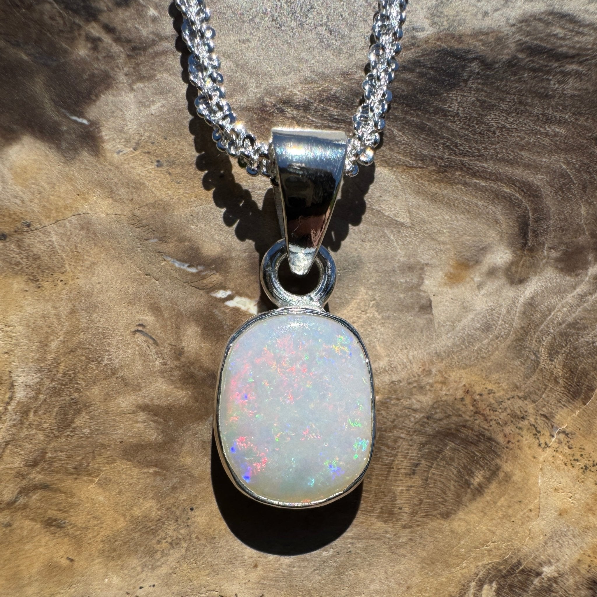Gnulli Reefshine – 1.5ct Lightning Ridge Opal 925 Silver Pendant
