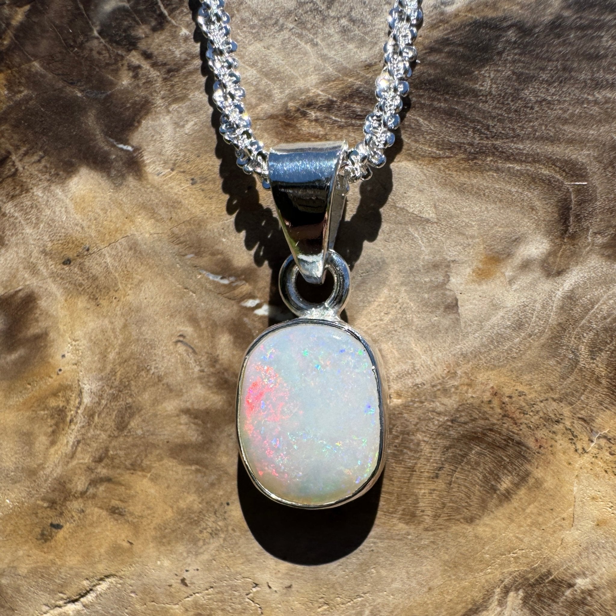 Gnulli Reefshine – 1.5ct Lightning Ridge Opal 925 Silver Pendant