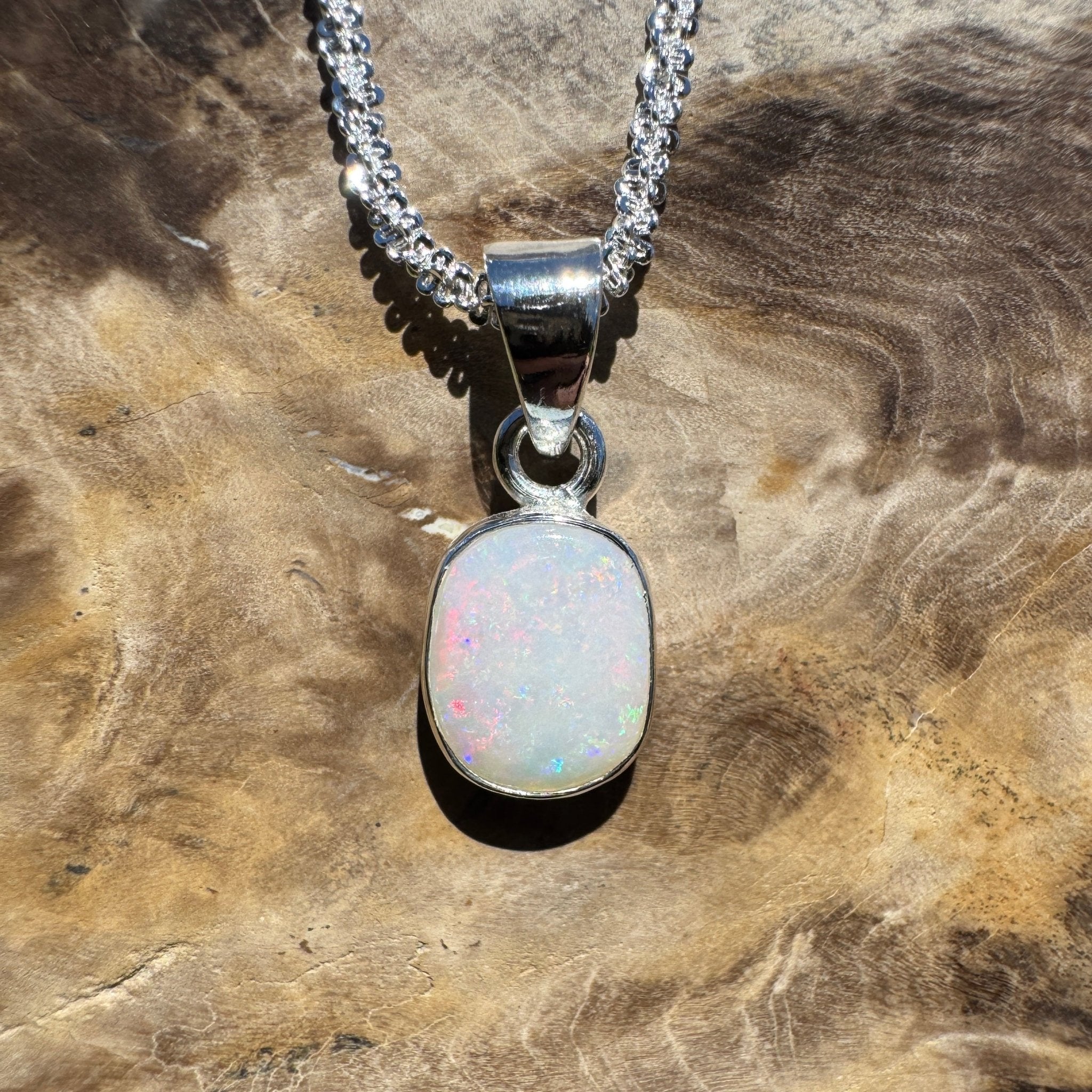 Gnulli Reefshine – 1.5ct Lightning Ridge Opal 925 Silver Pendant