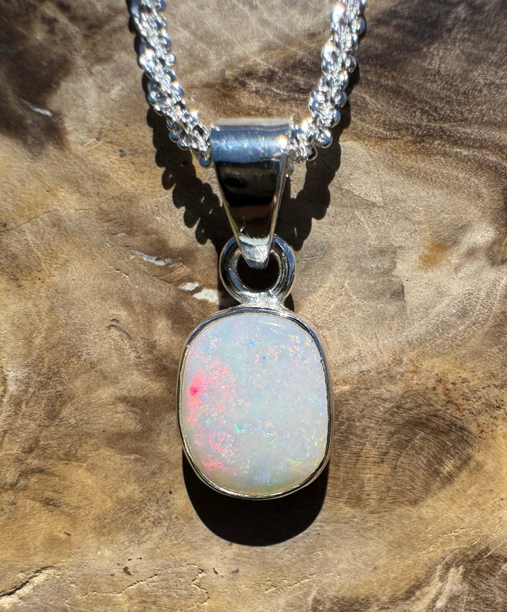 Gnulli Reefshine – 1.5ct Lightning Ridge Opal 925 Silver Pendant