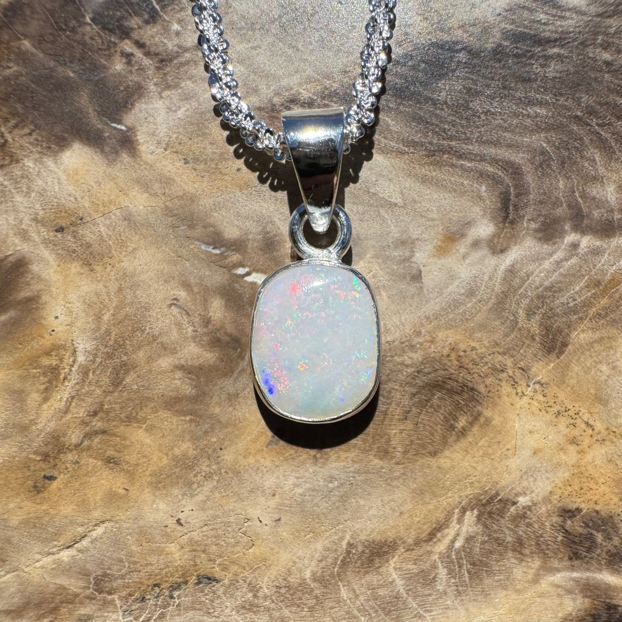 Gnulli Reefshine – 1.5ct Lightning Ridge Opal 925 Silver Pendant