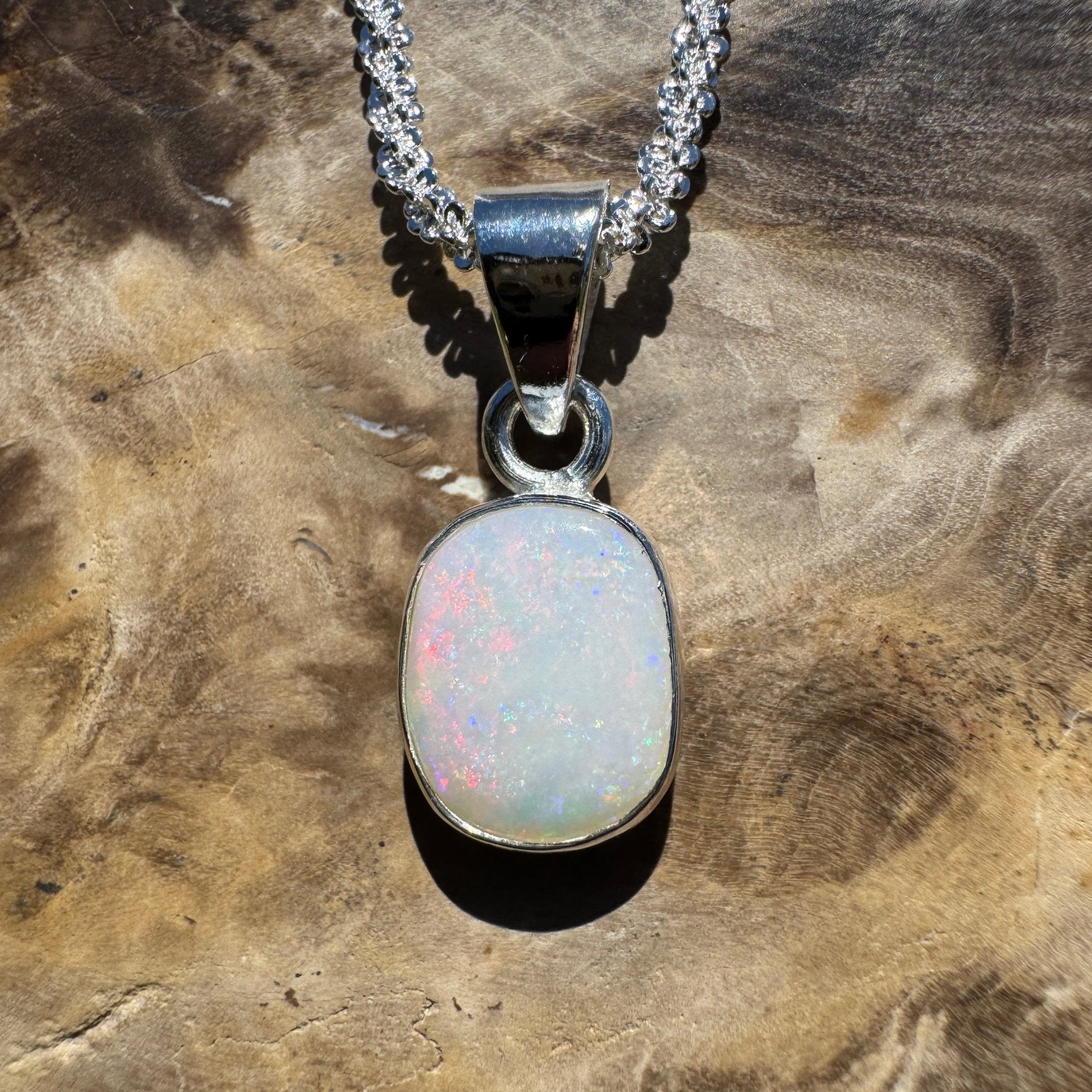 Gnulli Reefshine – 1.5ct Lightning Ridge Opal 925 Silver Pendant