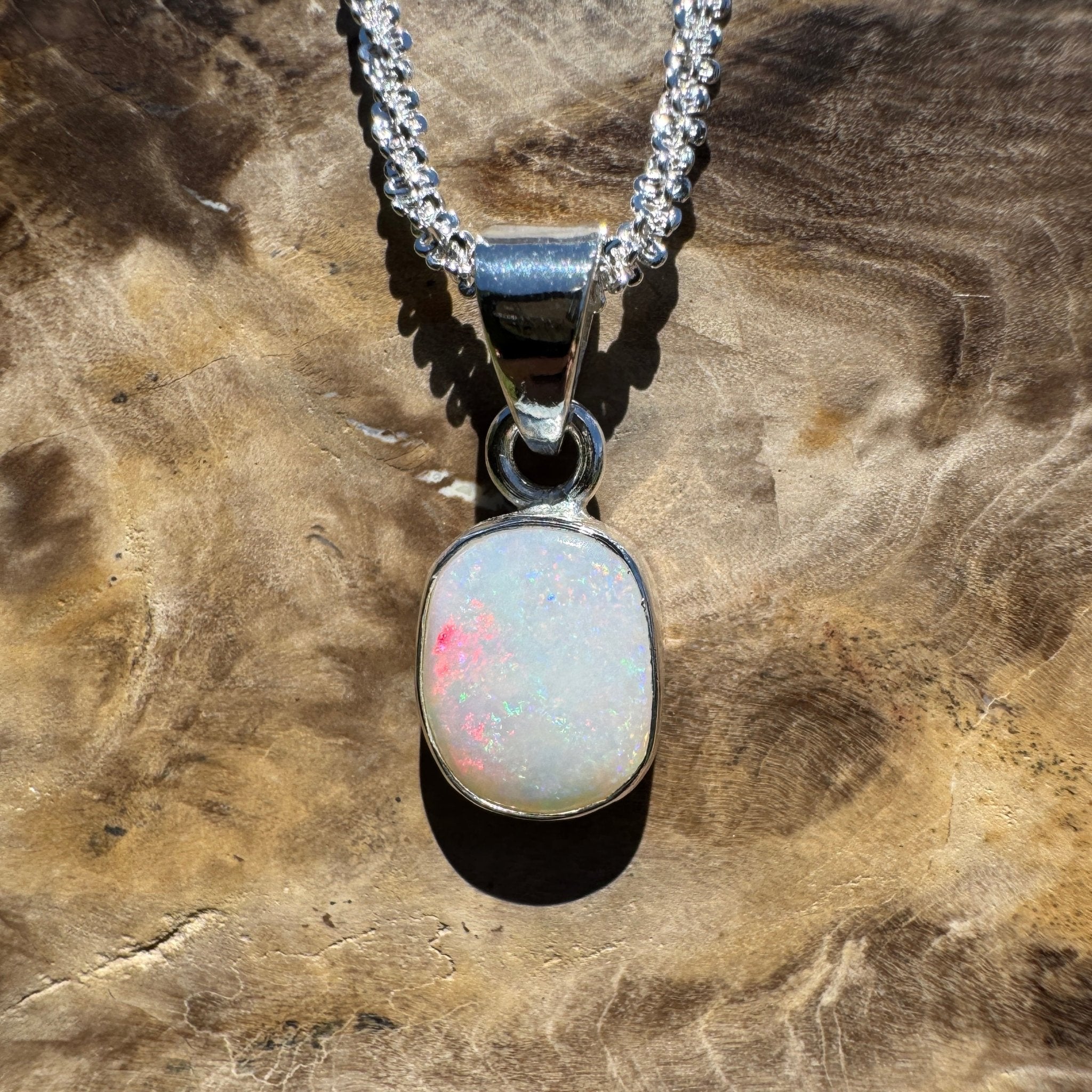 Gnulli Reefshine – 1.5ct Lightning Ridge Opal 925 Silver Pendant