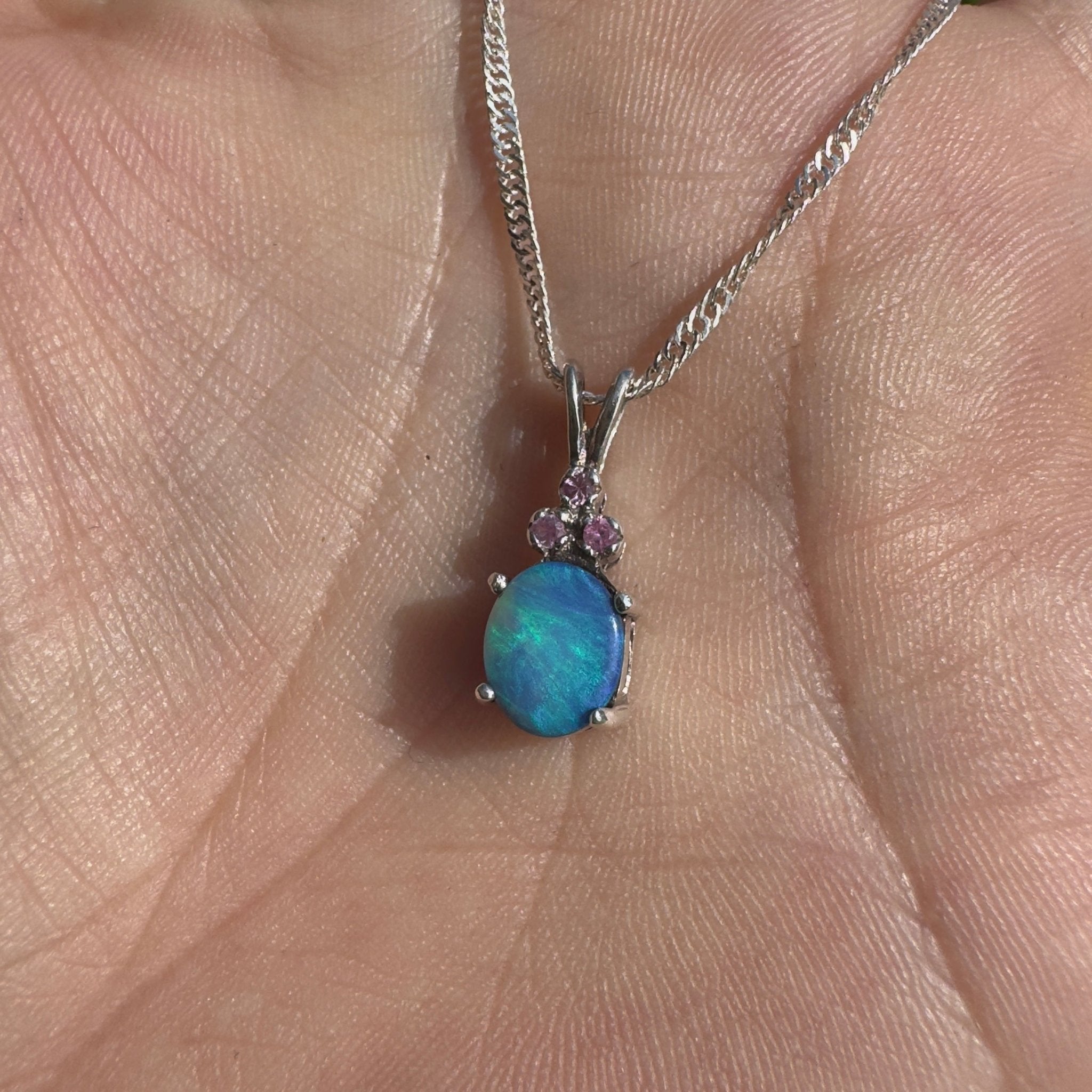 Hamelin Surge ~ 1.1ct Lightning Ridge Black Opal 925 Silver Pendant