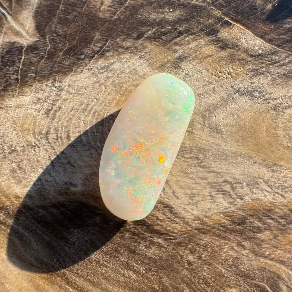 Iridescent Coober Pedy opal cabochon from the Hand-Cut Solid Coober Pedy Opal 2.9carat product