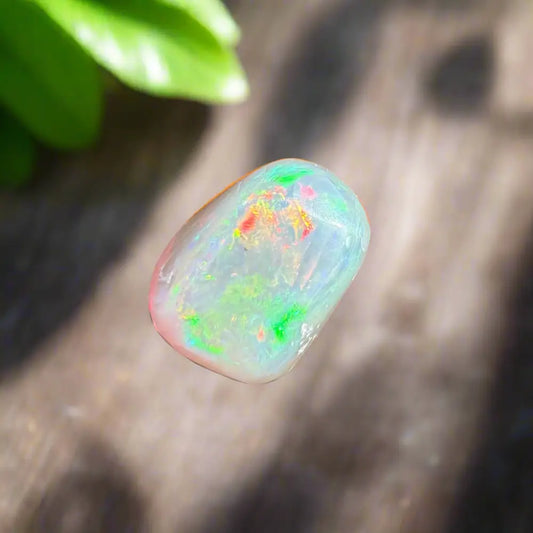 Iridescent Lightning Ridge Opal gemstone in a Hand-Cut Solid 2.4 carat product
