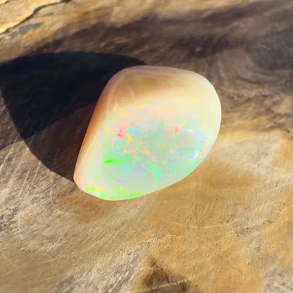 Polished Lightning Ridge Opal 4.1 carats showcasing iridescent play-of-color