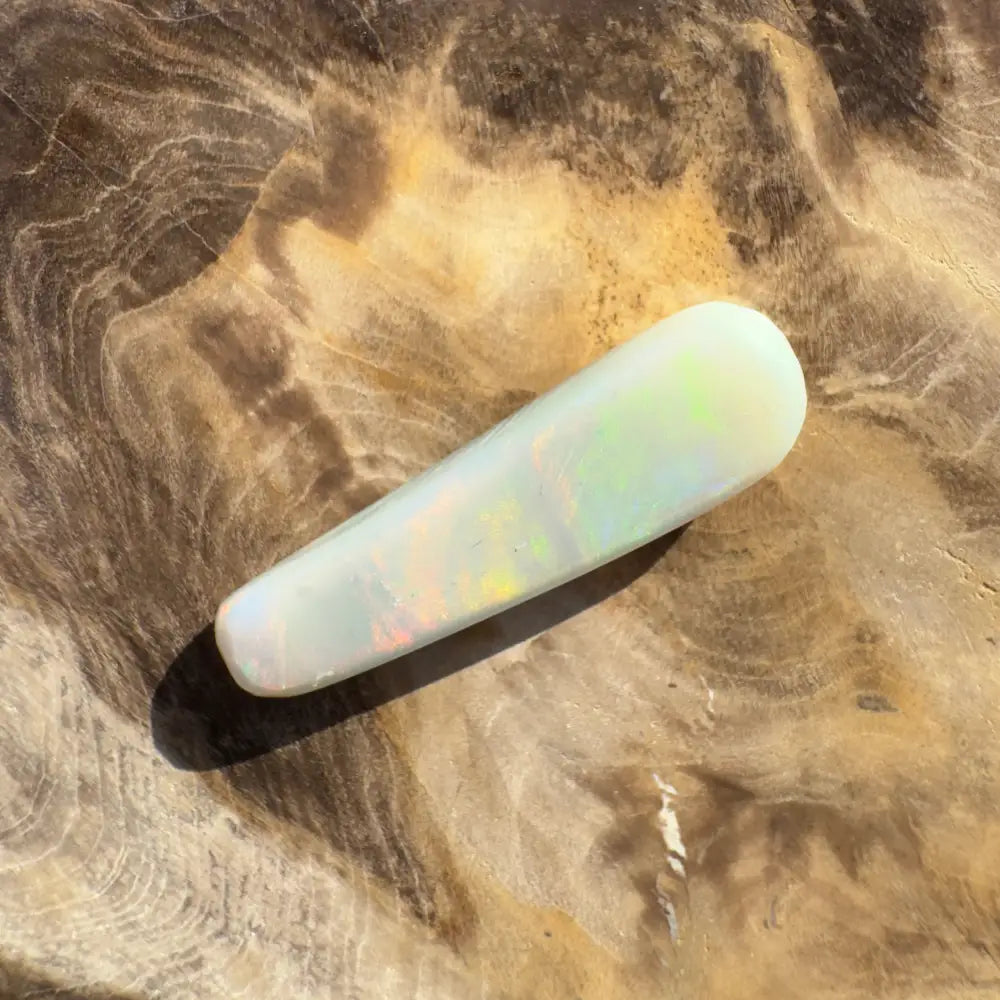 Iridescent white opal wand from Hand-Cut Solid Lightning Ridge Opal 7.5carat collection