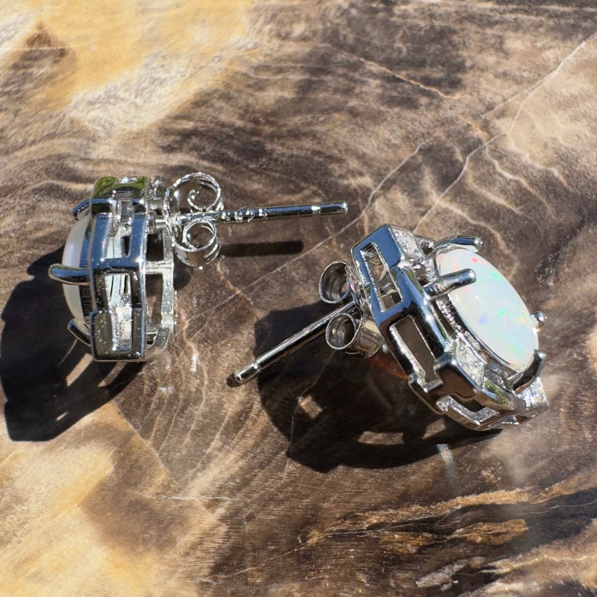 Hinchinbrook Flow - 1.4ct Coober Pedy Opal 925 Silver Earrings