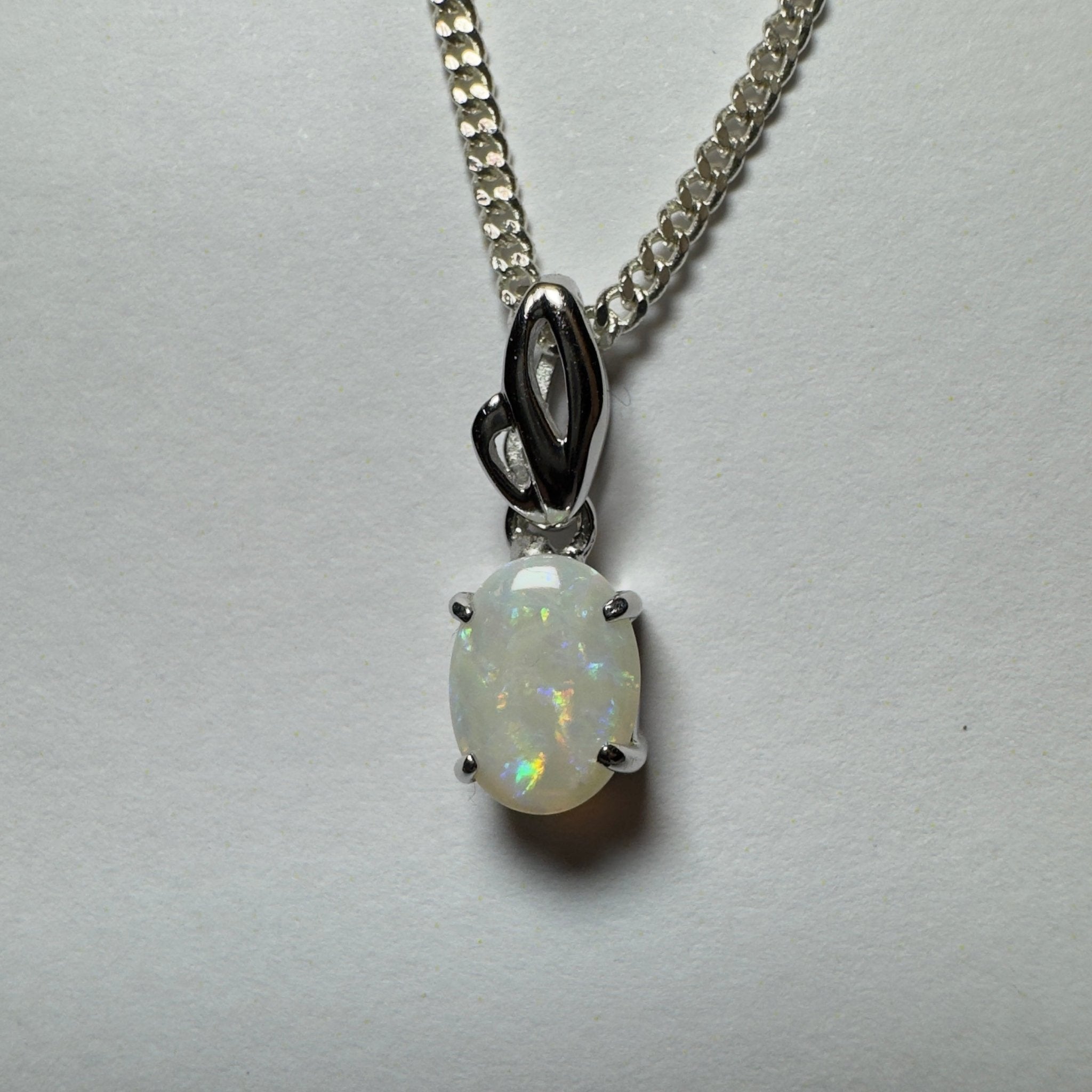 Hyams Beach Honey ~ 0.9ct Coober Pedy Opal 925 Silver Pendant