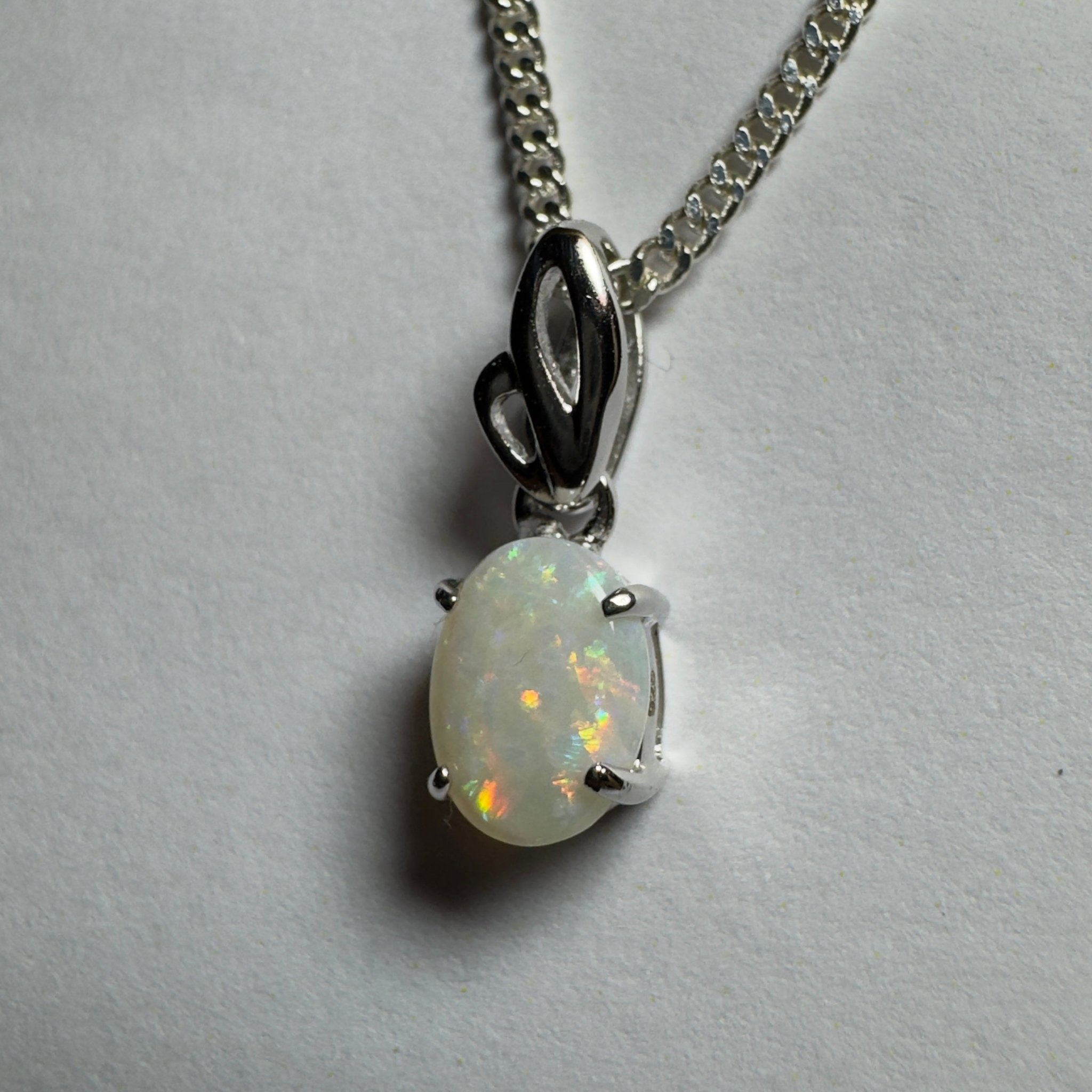 Hyams Beach Honey ~ 0.9ct Coober Pedy Opal 925 Silver Pendant