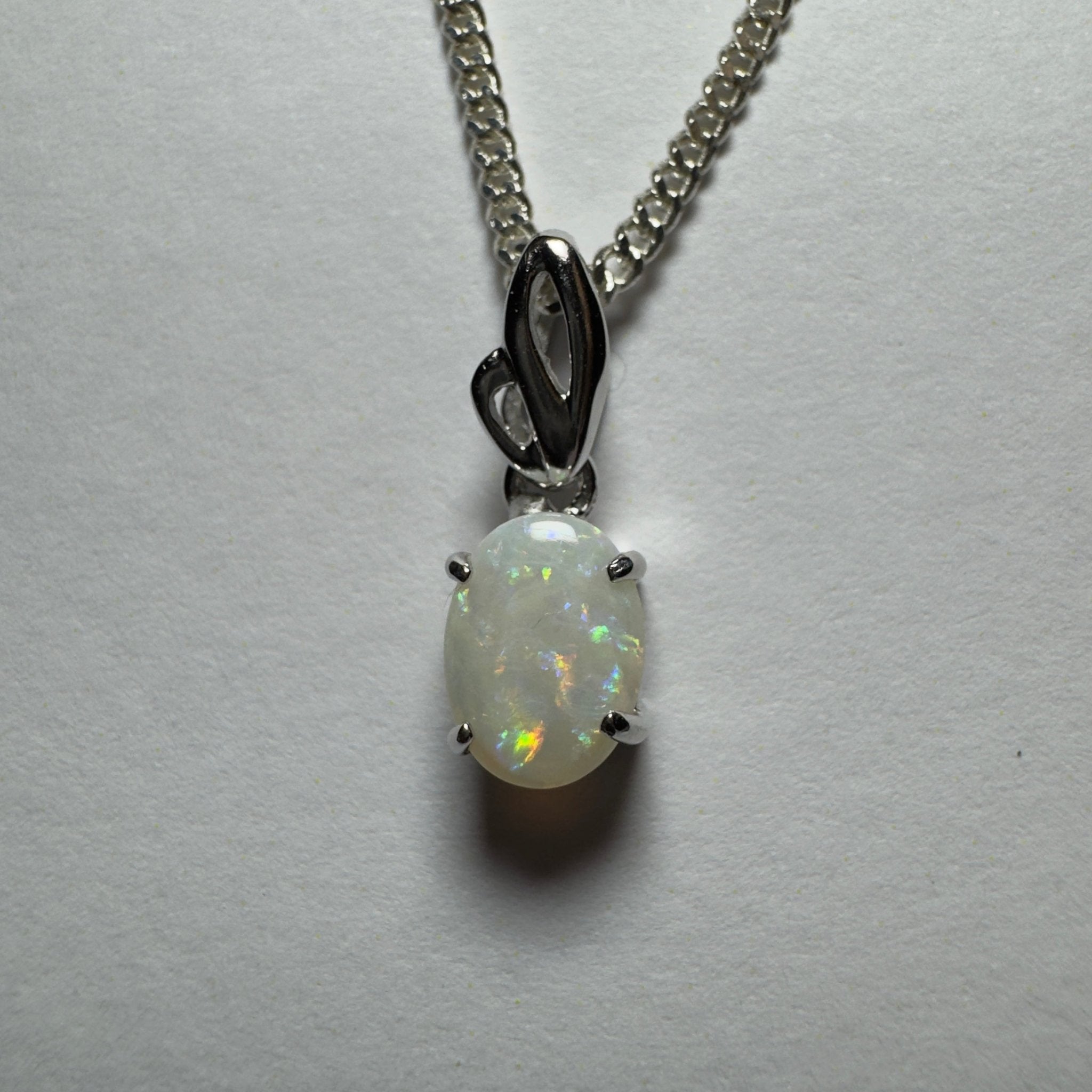 Hyams Beach Honey ~ 0.9ct Coober Pedy Opal 925 Silver Pendant