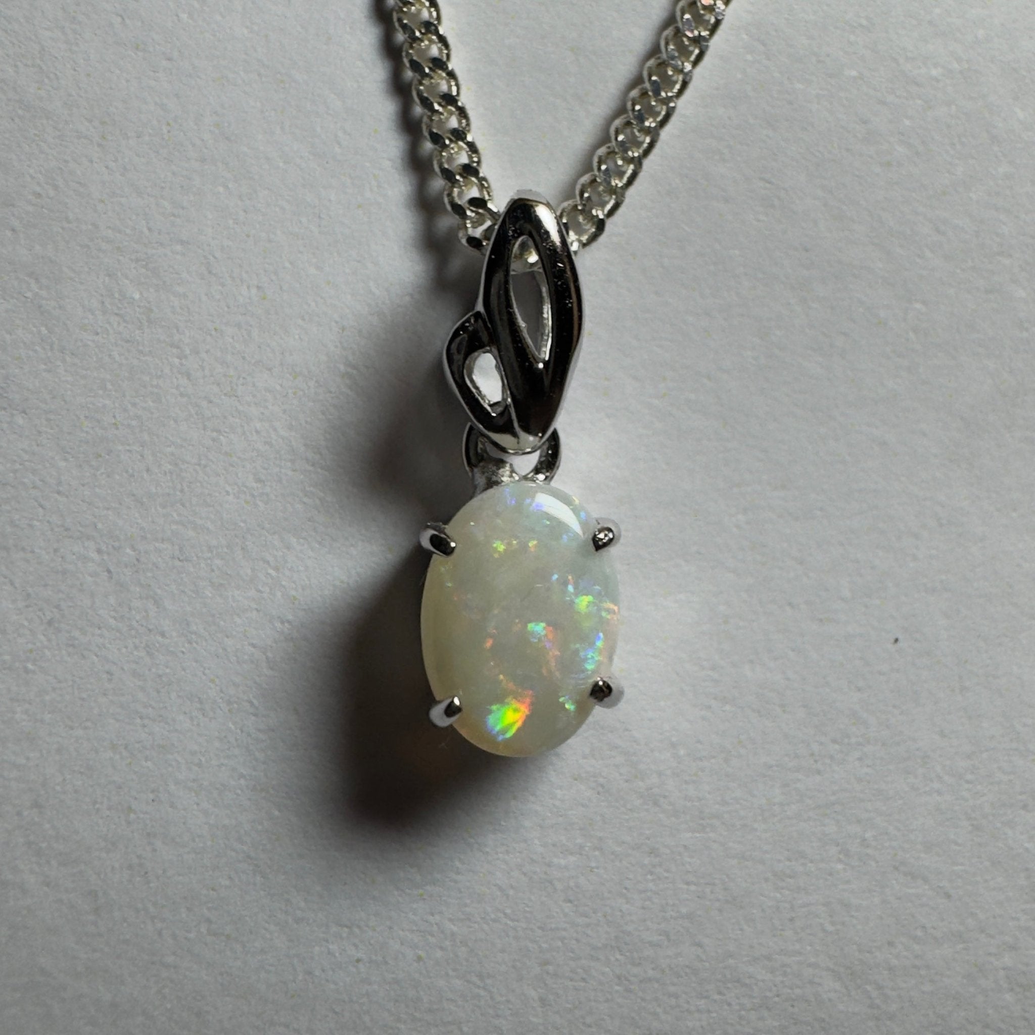 Hyams Beach Honey ~ 0.9ct Coober Pedy Opal 925 Silver Pendant
