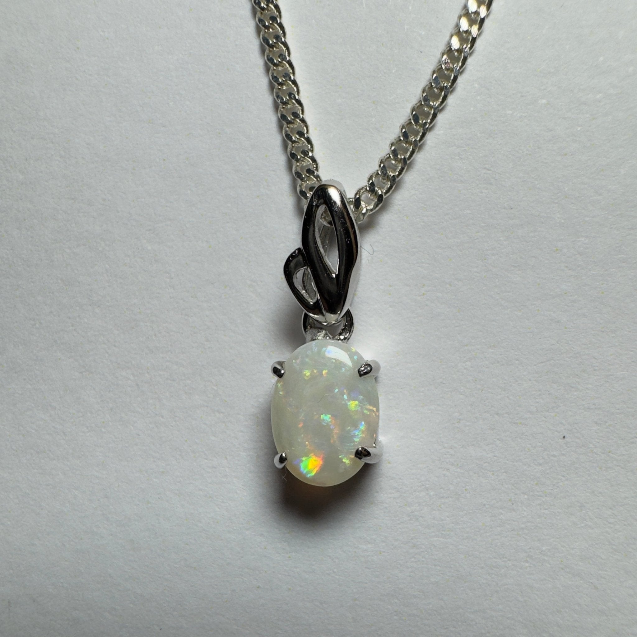 Hyams Beach Honey ~ 0.9ct Coober Pedy Opal 925 Silver Pendant