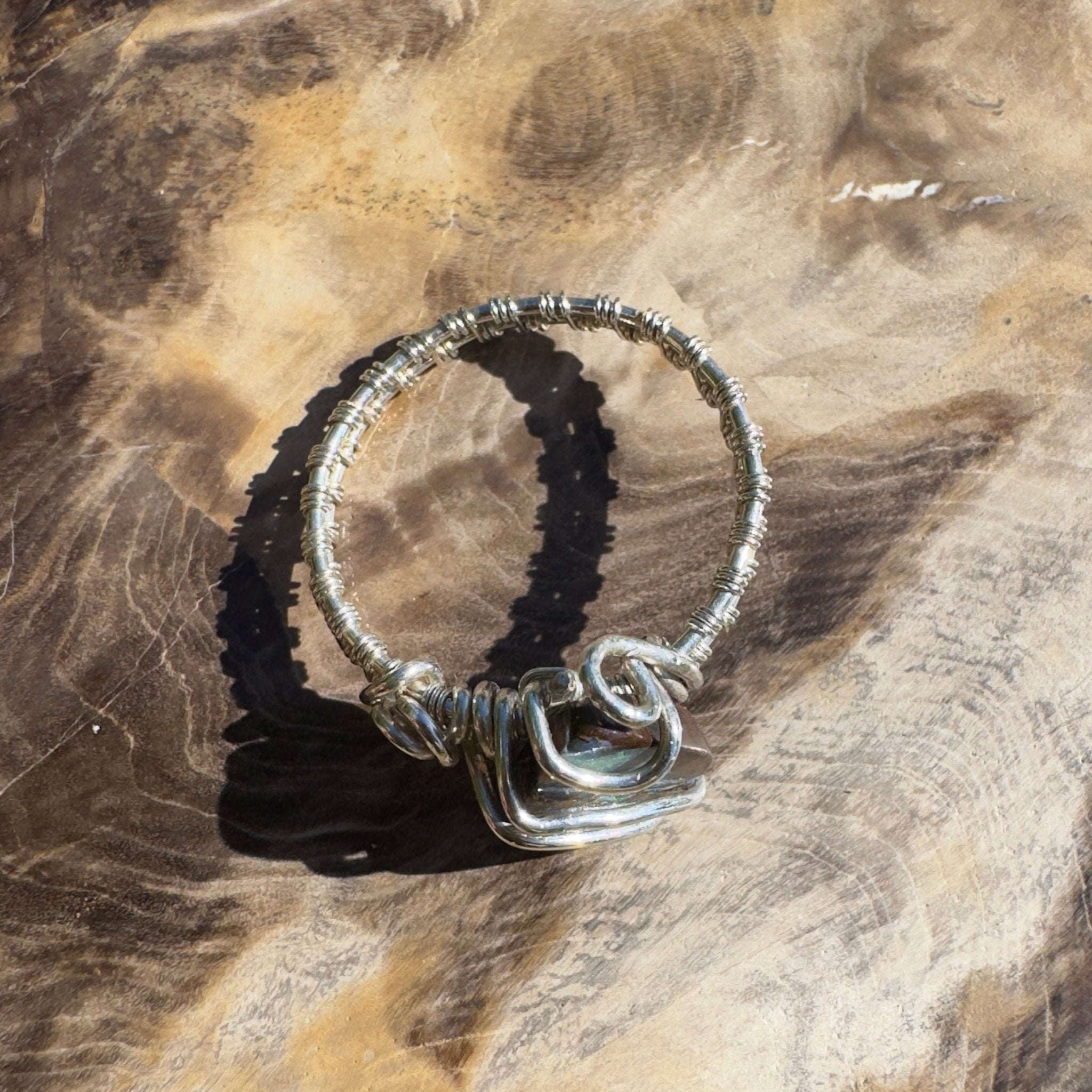 Ironstone Twist – 5.2ct Queensland Boulder Opal Ring