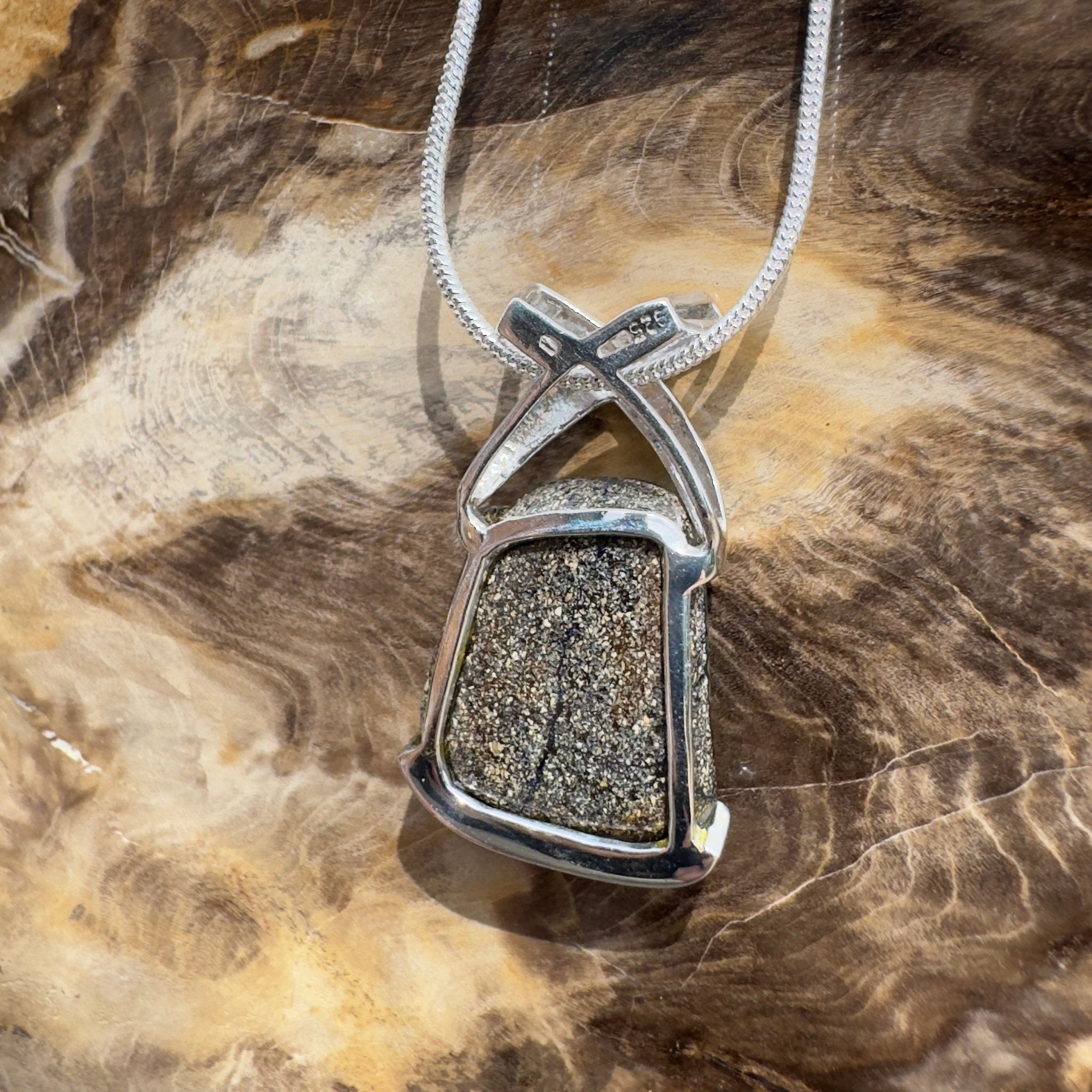 Isa Range Skyline ~ Queensland Boulder Opal 925 Sterling Silver Pendant Necklace