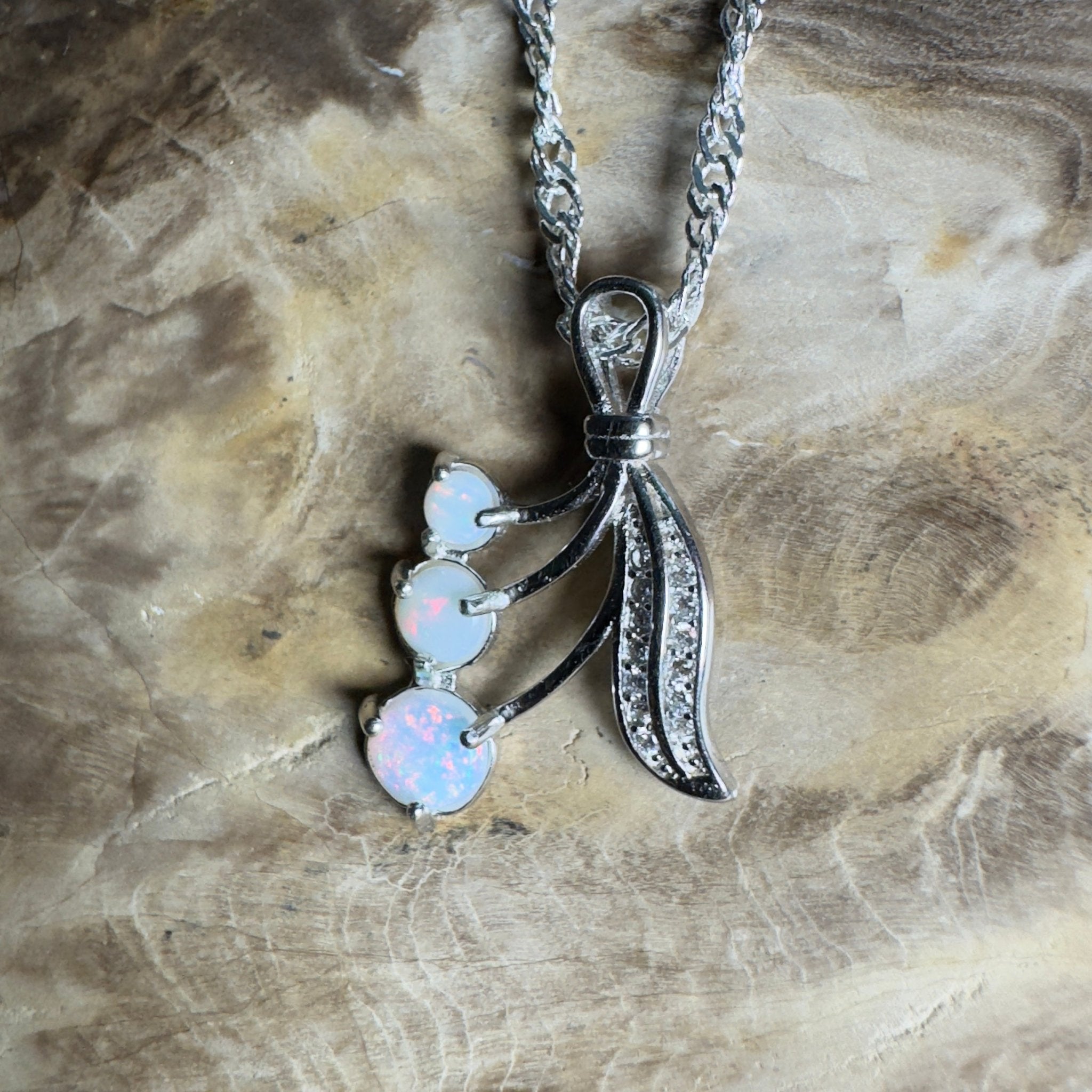 Kanku Starfire - 1.2ct Coober Pedy Opal 925 Silver Pendant