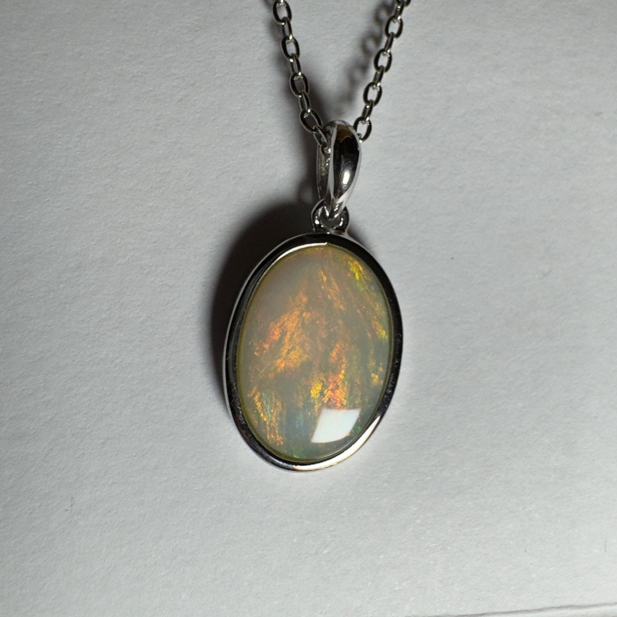 Karijini Sun ~ 2.9ct Coober Pedy Opal 925 Silver Pendant