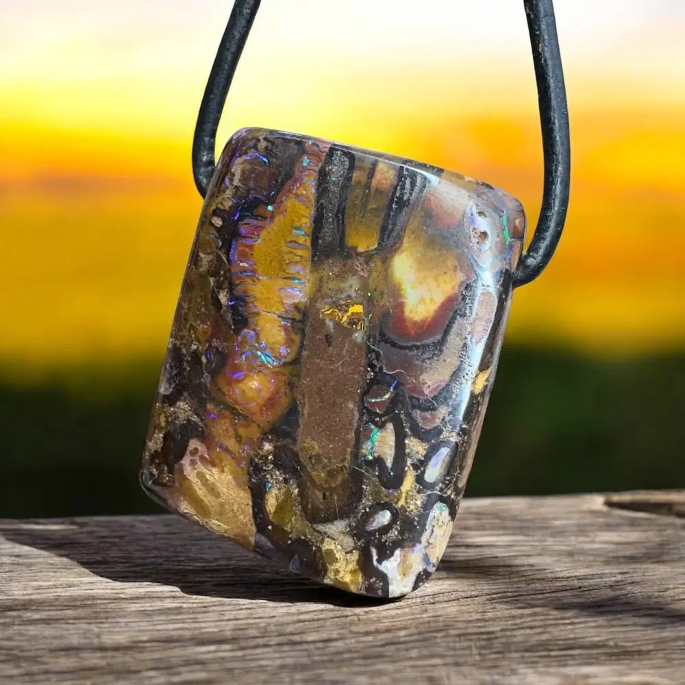 ‘Kimberley Sky' ~ Handcrafted 49ct Solid Queensland Koroit Opal Pendant Necklace