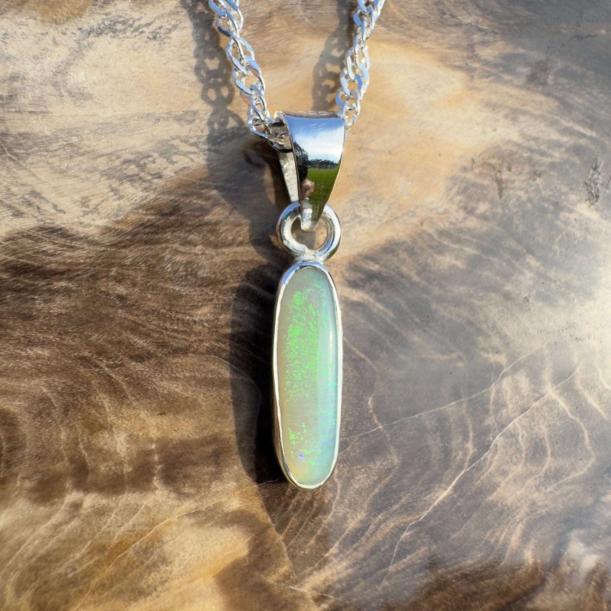 Kimberley Tidefall – 1.2ct Lightning Ridge Opal Pendant