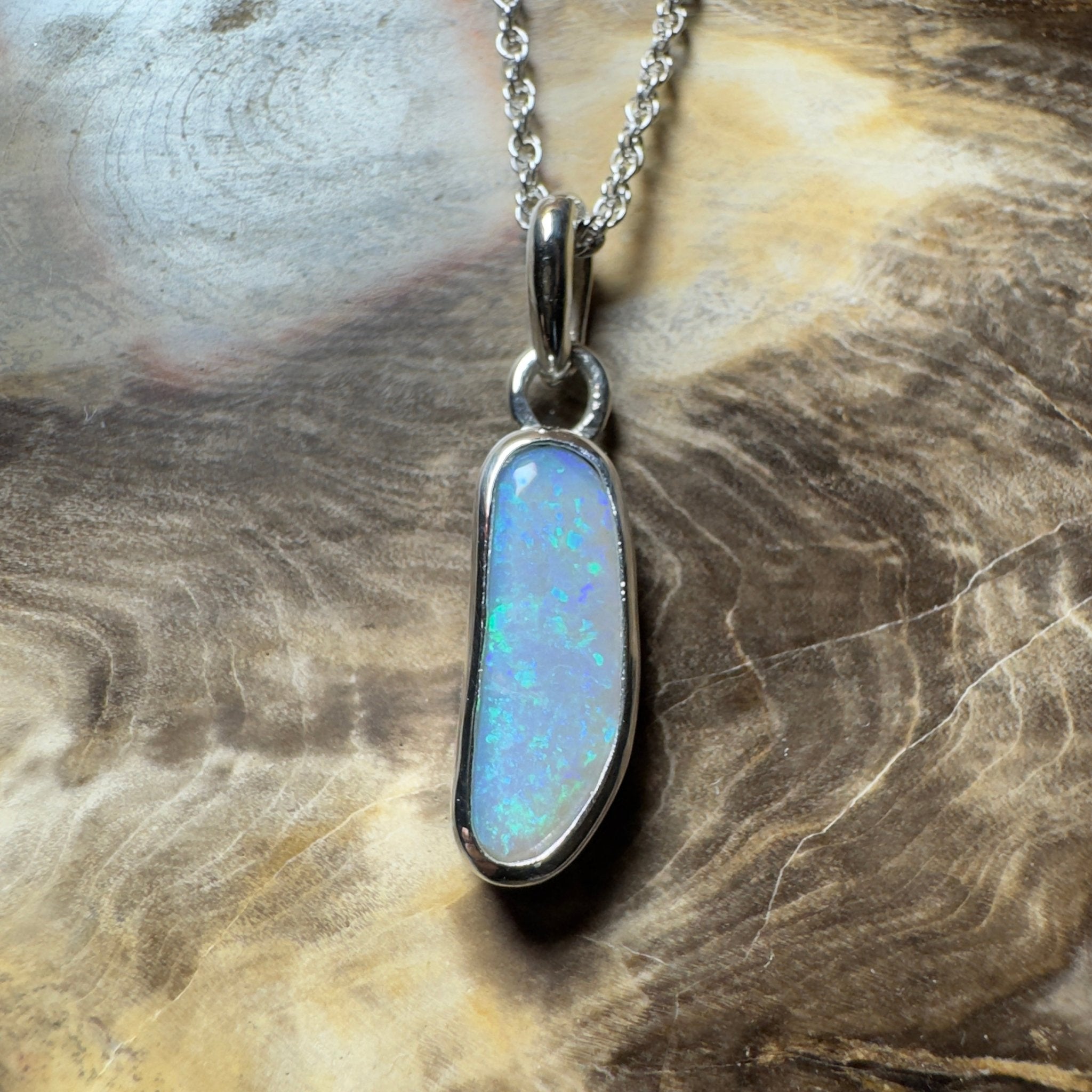 Lake Argyle Glow ~ 2.3ct Lightning Ridge Opal 925 Silver Pendant