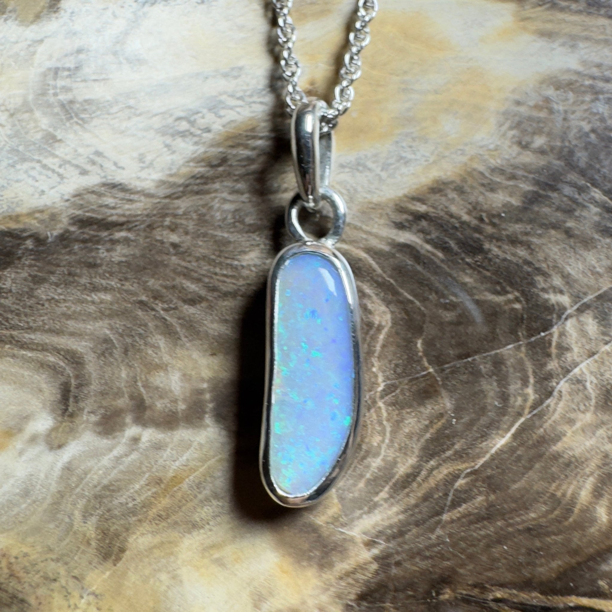 Lake Argyle Glow ~ 2.3ct Lightning Ridge Opal 925 Silver Pendant