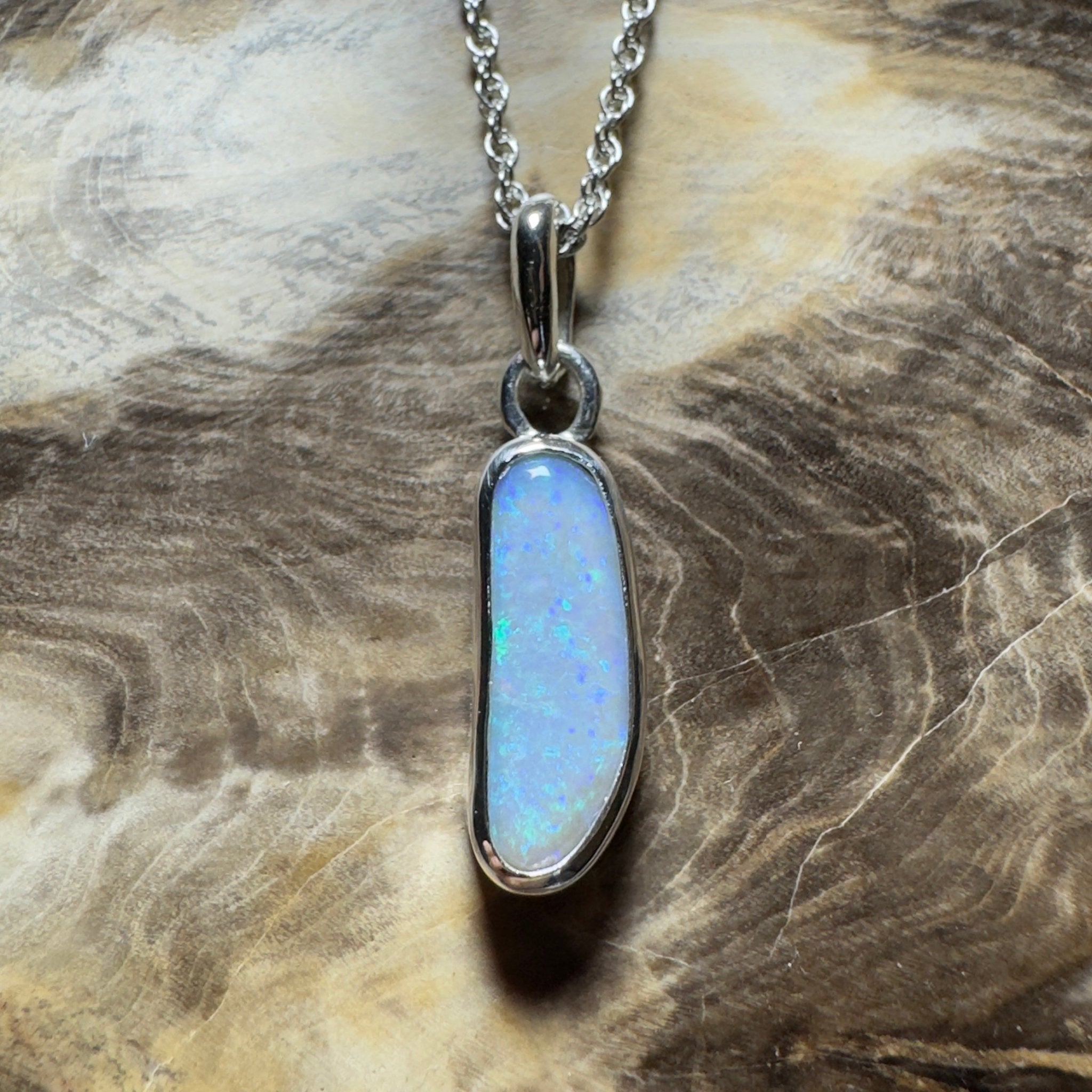 Lake Argyle Glow ~ 2.3ct Lightning Ridge Opal 925 Silver Pendant