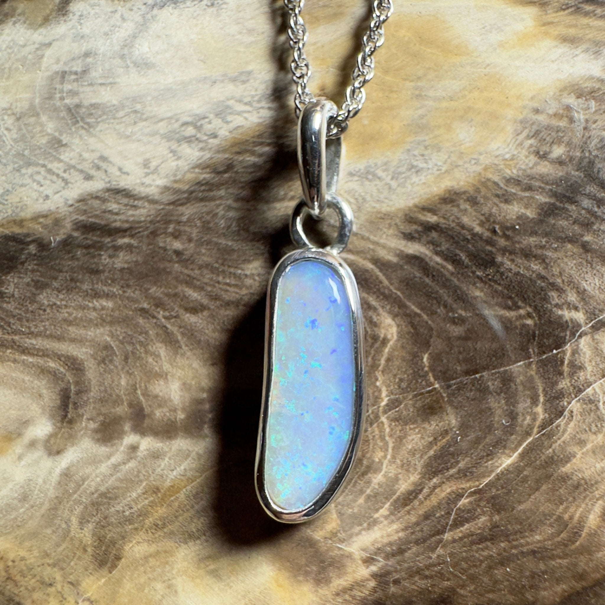 Lake Argyle Glow ~ 2.3ct Lightning Ridge Opal 925 Silver Pendant