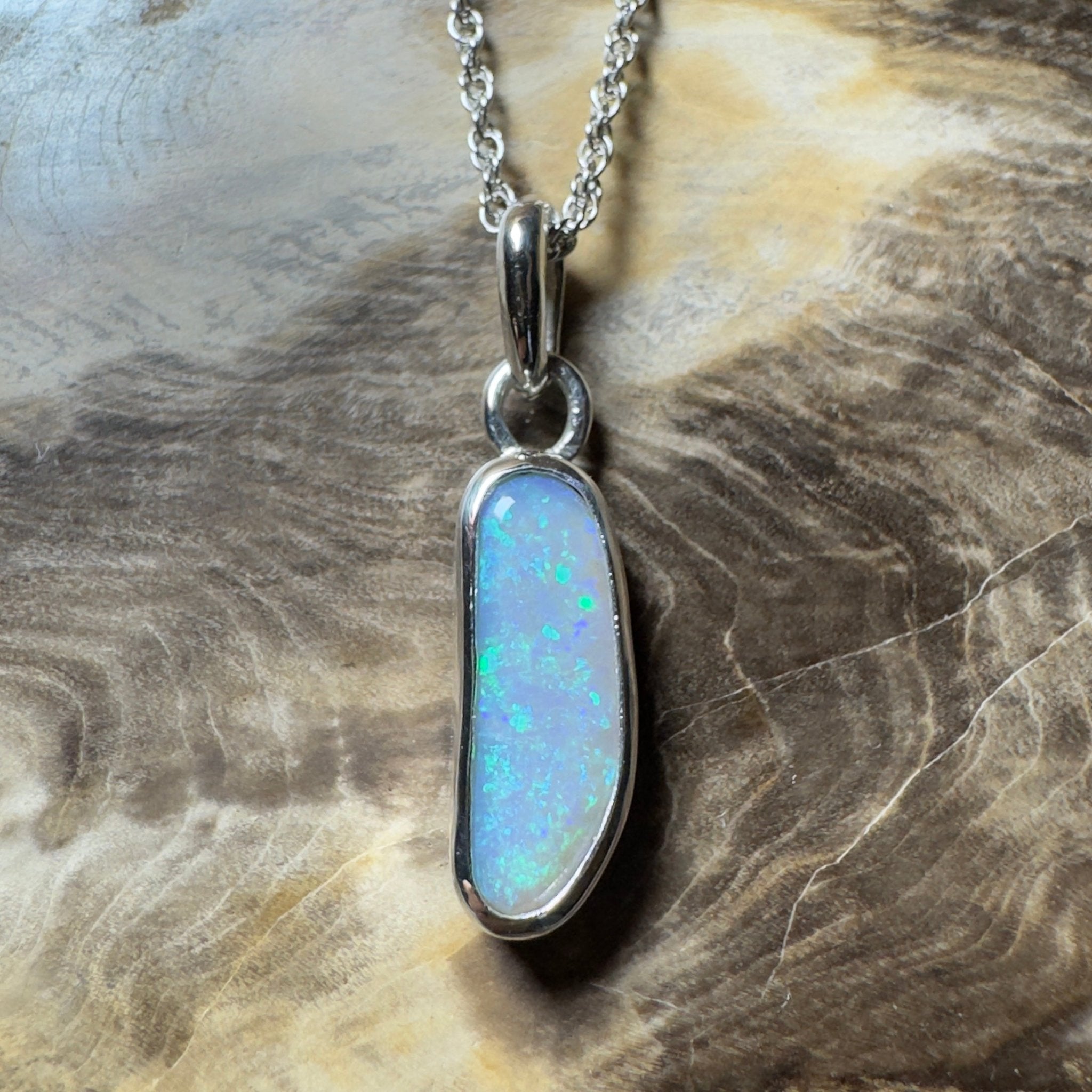 Lake Argyle Glow ~ 2.3ct Lightning Ridge Opal 925 Silver Pendant