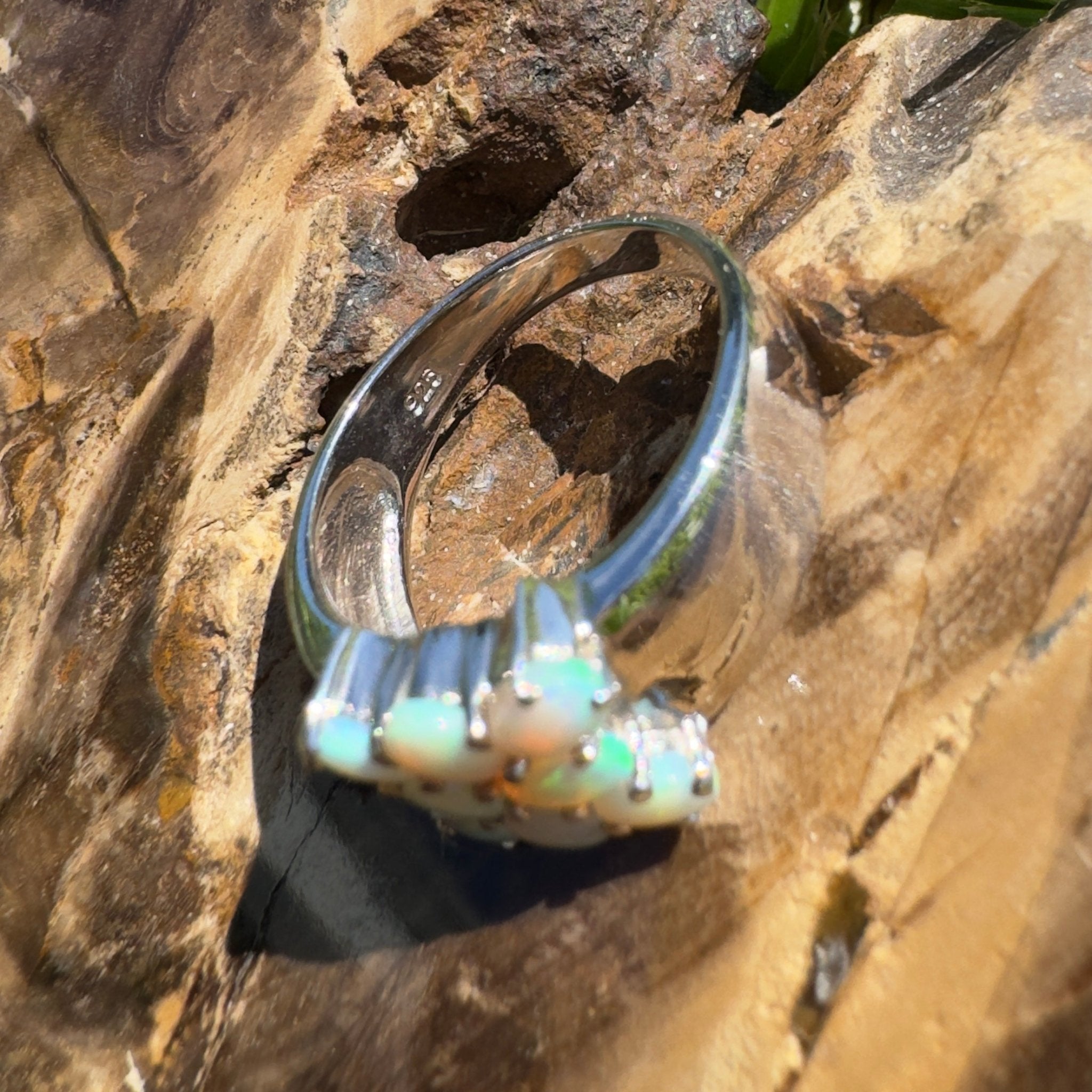 Lightning Ridge Fine Spark – Solid Lightning Ridge Opal 925 Sterling Silver Ring