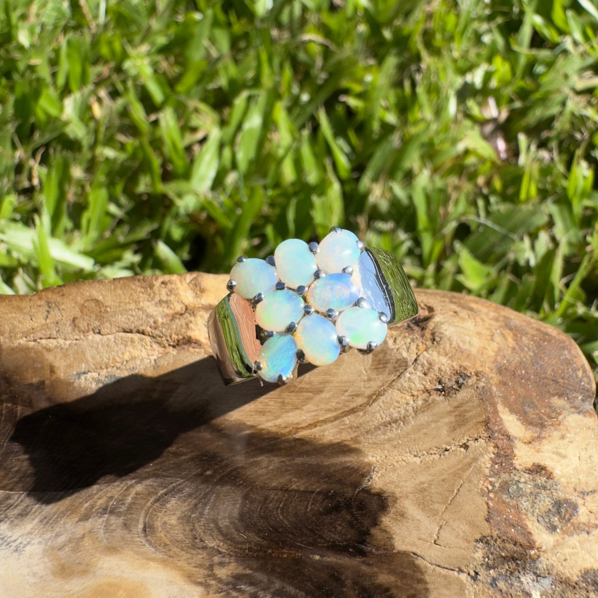 Lightning Ridge Fine Spark – Solid Lightning Ridge Opal 925 Sterling Silver Ring