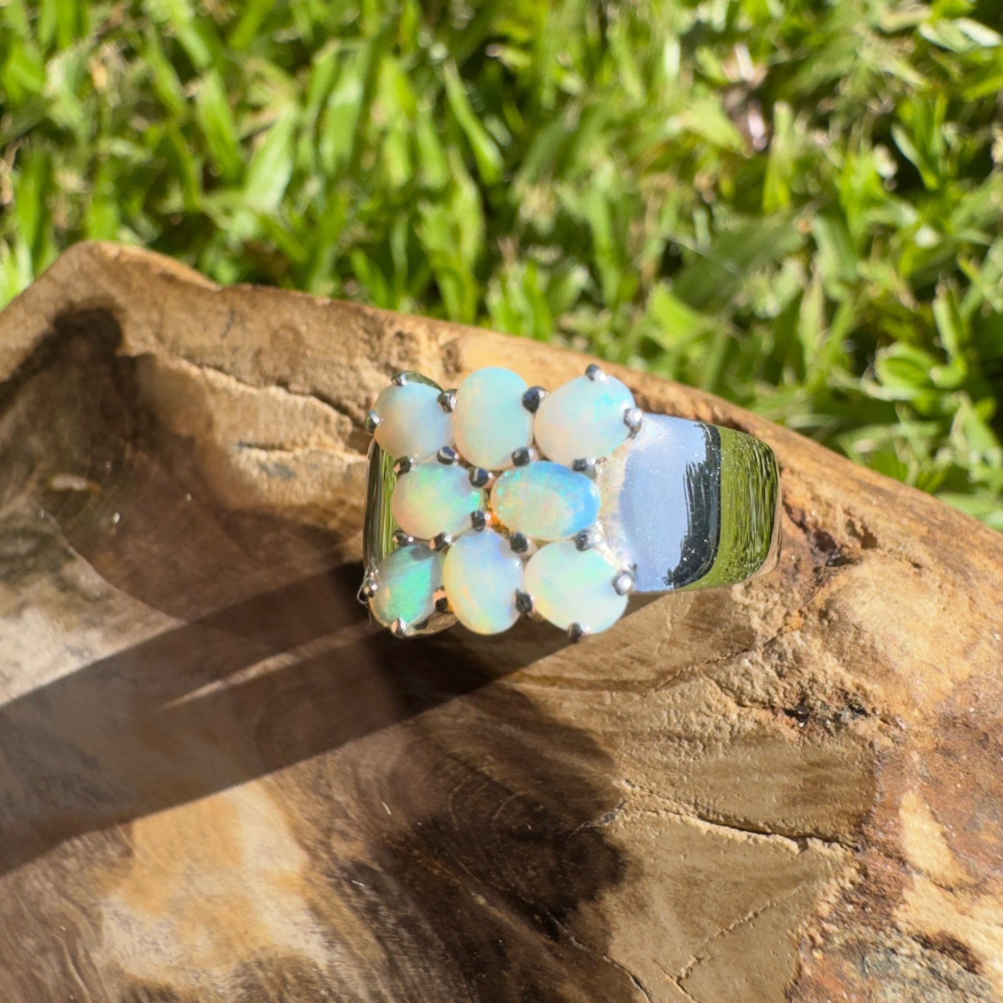 Lightning Ridge Fine Spark – Solid Lightning Ridge Opal 925 Sterling Silver Ring