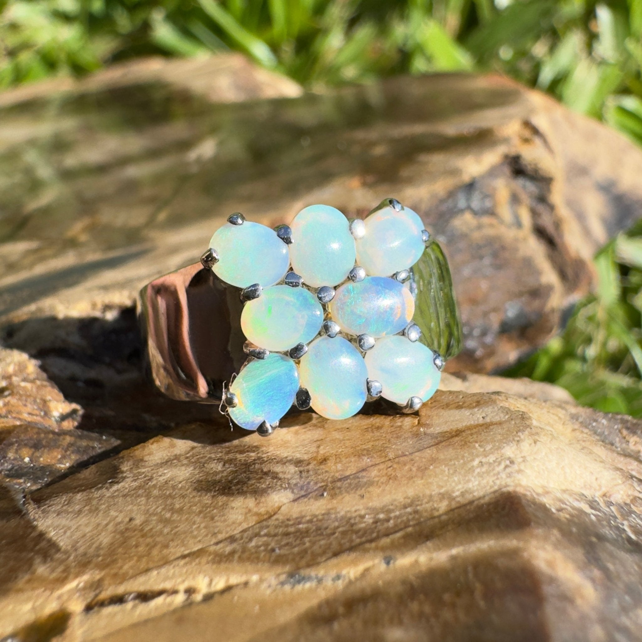 Lightning Ridge Fine Spark – Solid Lightning Ridge Opal 925 Sterling Silver Ring