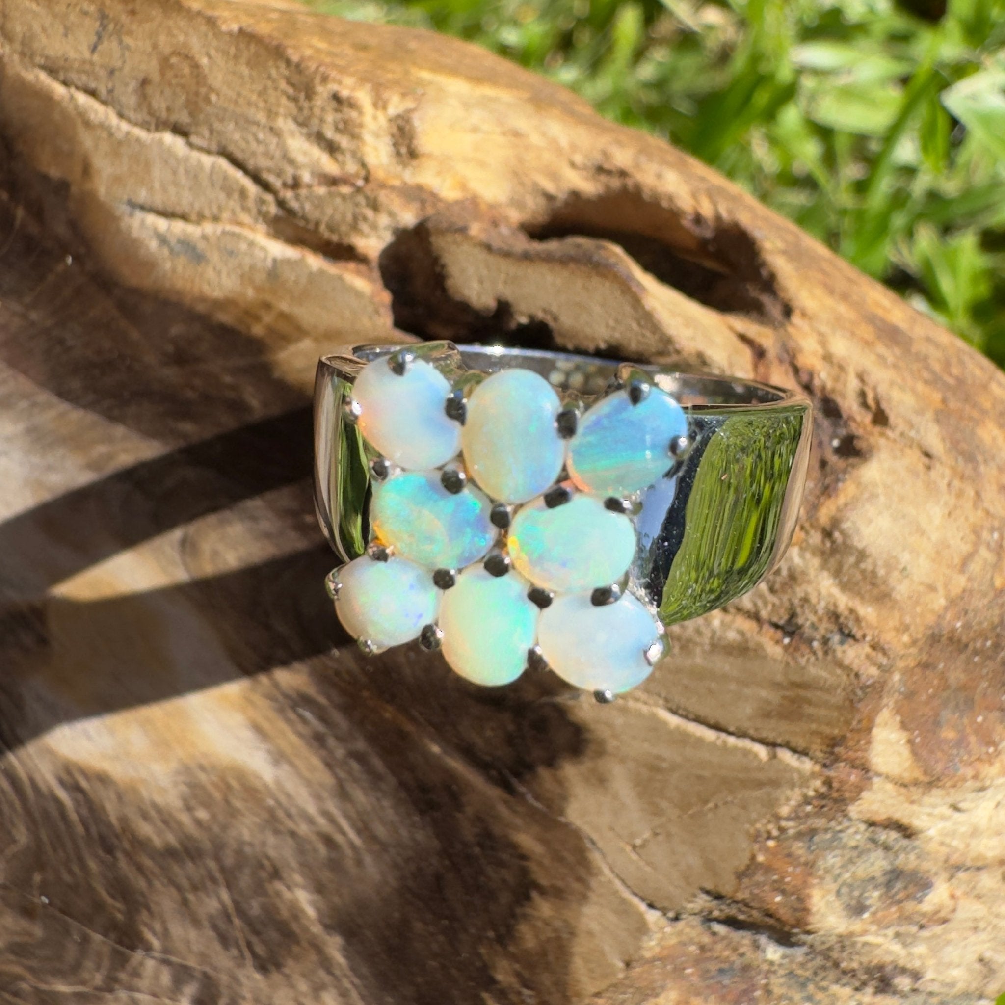 Lightning Ridge Fine Spark – Solid Lightning Ridge Opal 925 Sterling Silver Ring