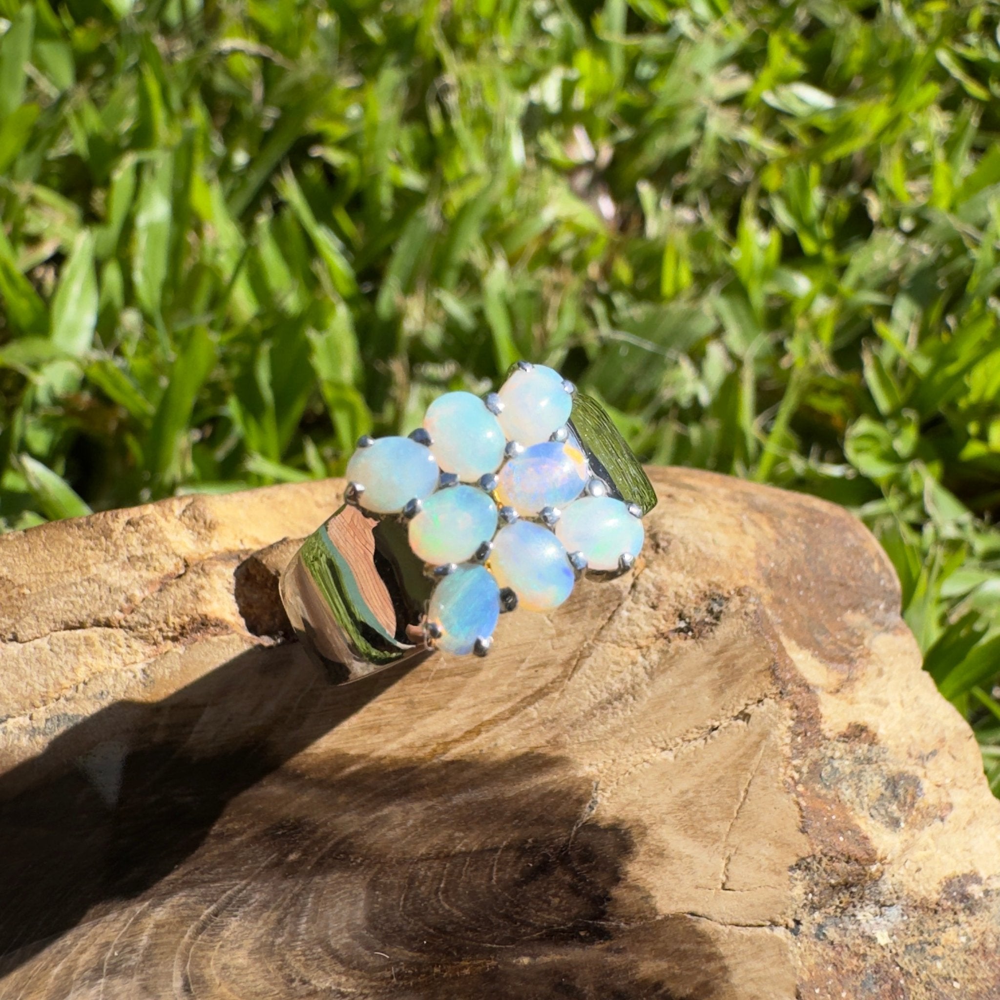 Lightning Ridge Fine Spark – Solid Lightning Ridge Opal 925 Sterling Silver Ring
