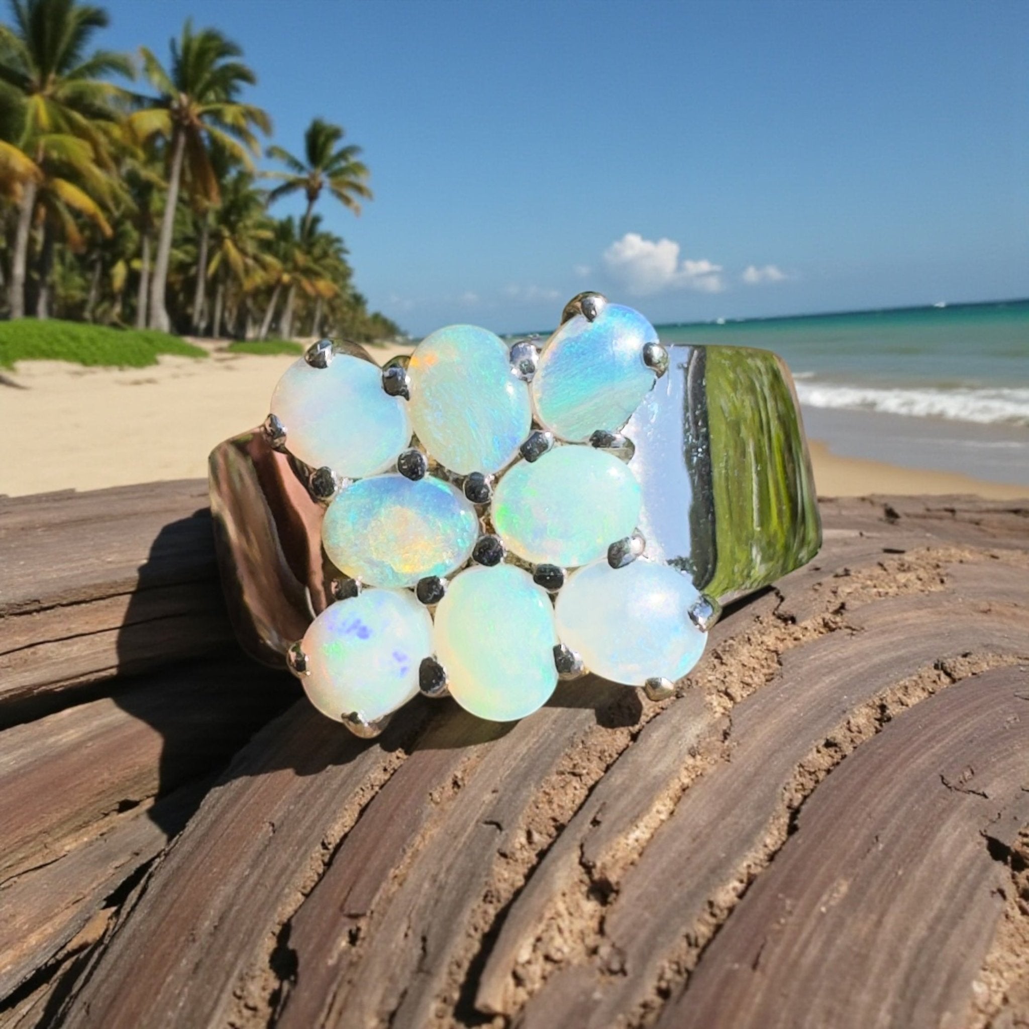 Lightning Ridge Fine Spark – Solid Lightning Ridge Opal 925 Sterling Silver Ring
