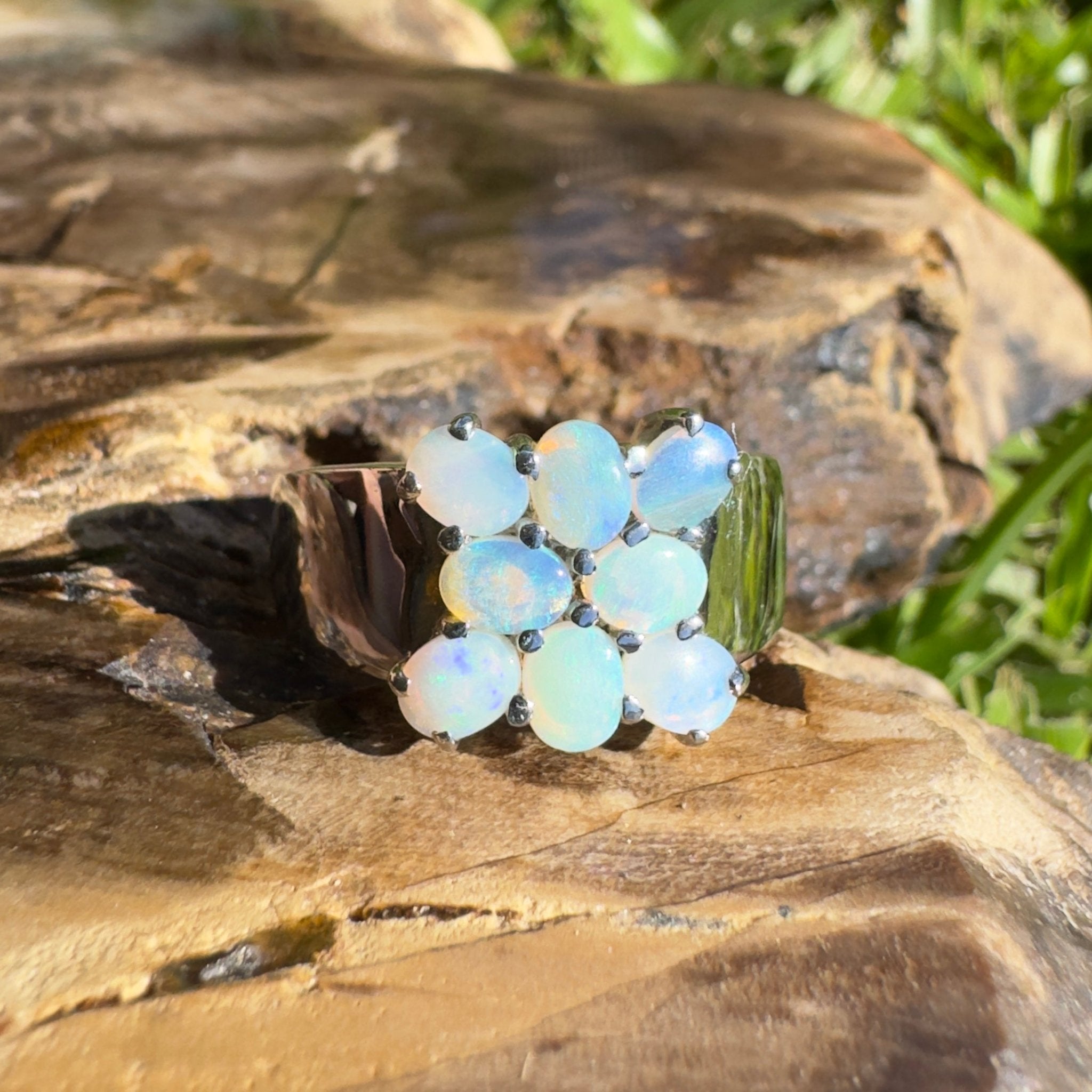 Lightning Ridge Fine Spark – Solid Lightning Ridge Opal 925 Sterling Silver Ring