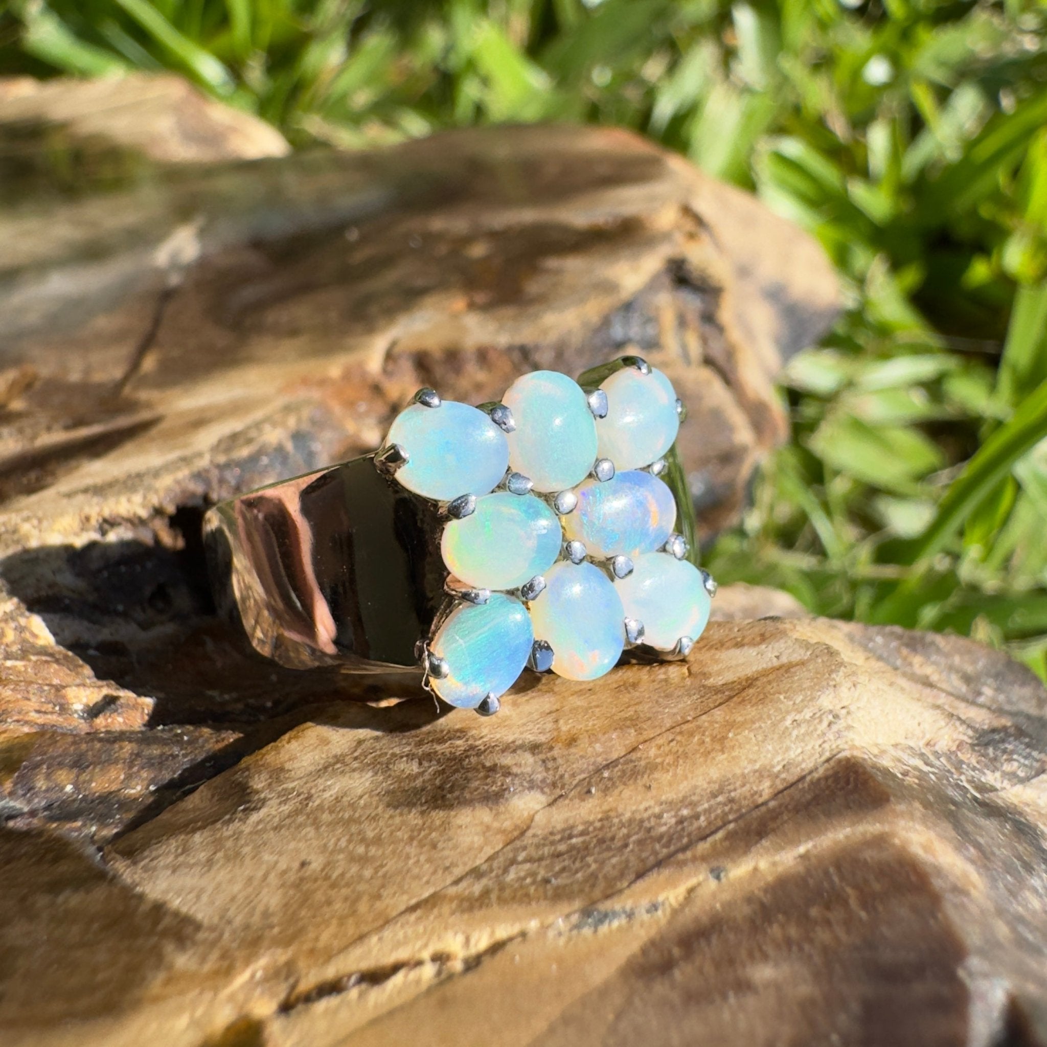 Lightning Ridge Fine Spark – Solid Lightning Ridge Opal 925 Sterling Silver Ring