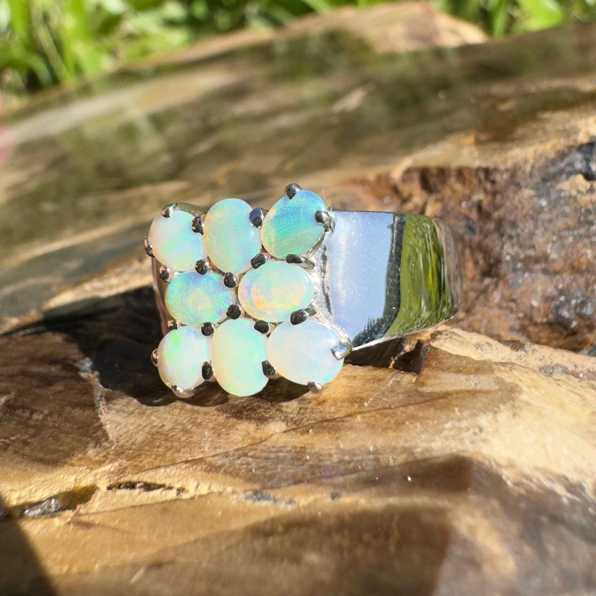 Lightning Ridge Fine Spark – Solid Lightning Ridge Opal 925 Sterling Silver Ring