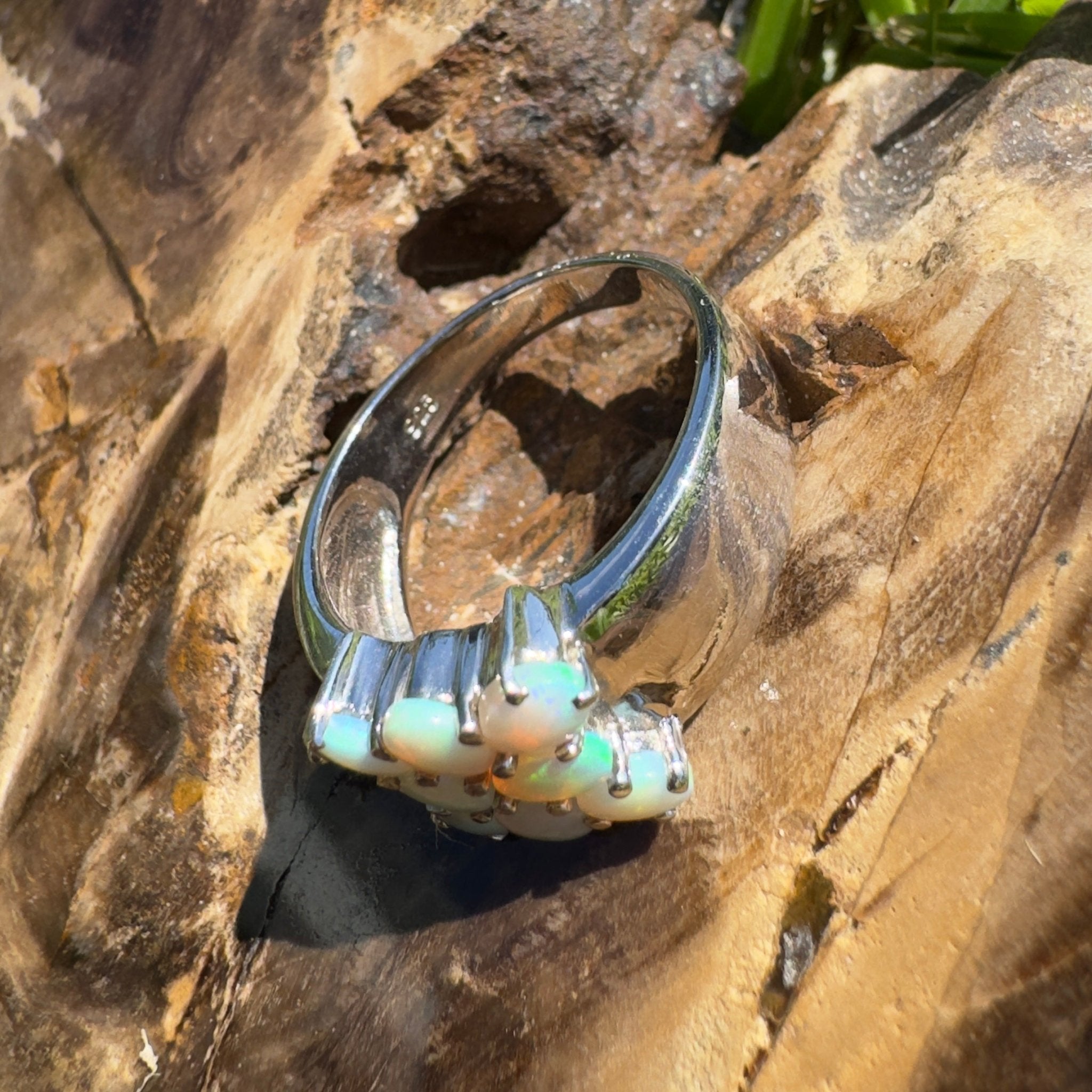 Lightning Ridge Fine Spark – Solid Lightning Ridge Opal 925 Sterling Silver Ring