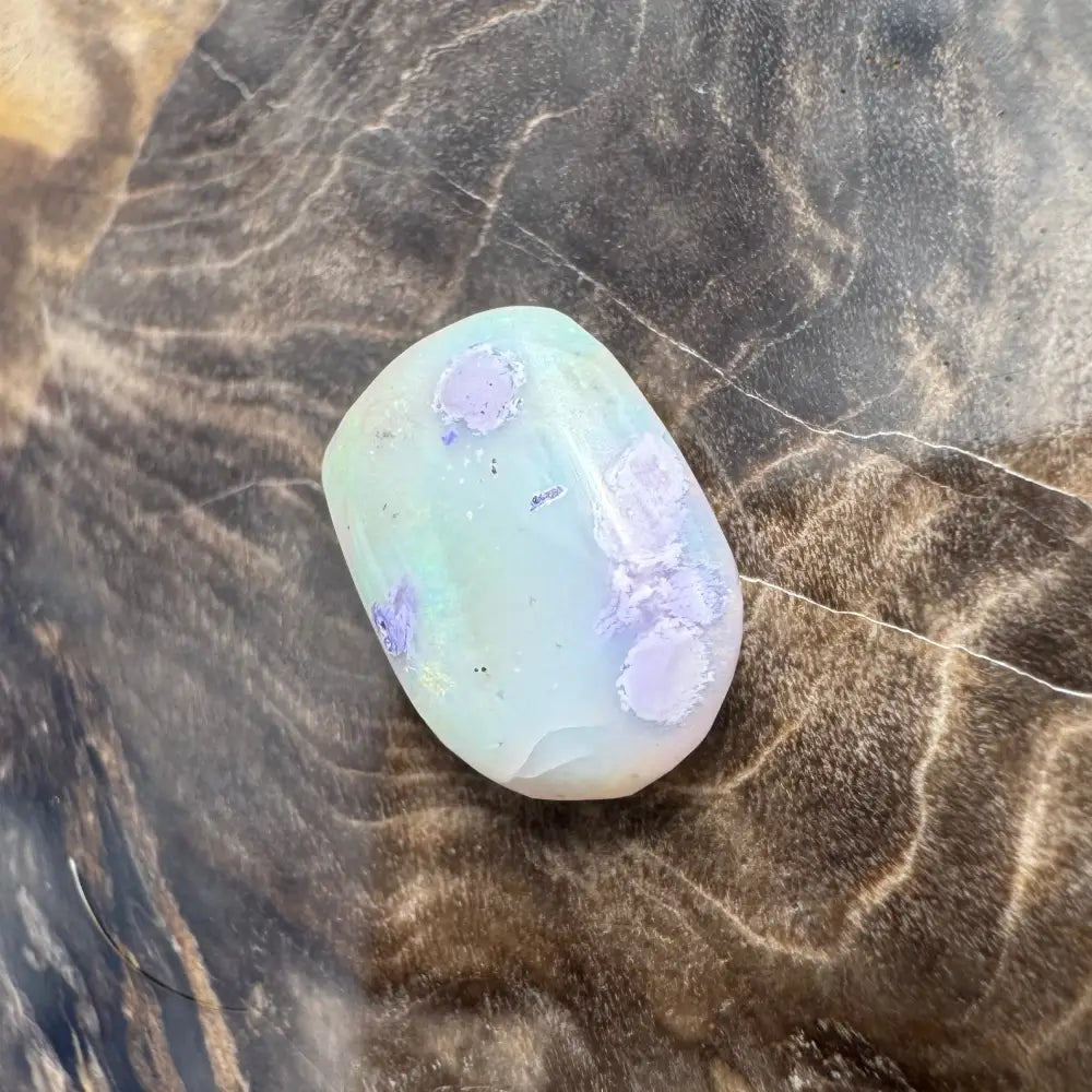Polished Lightning Ridge Opal 1.3carat solid hand-cut with lavender inclusions