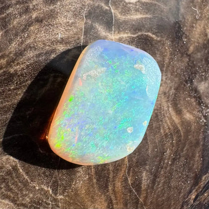 Iridescent opal gemstone.
