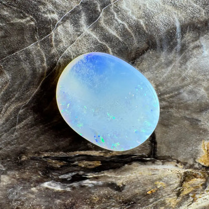 Iridescent opal gemstone in the Lightning Ridge Opal 3.5 carat solid hand-cut jewelry
