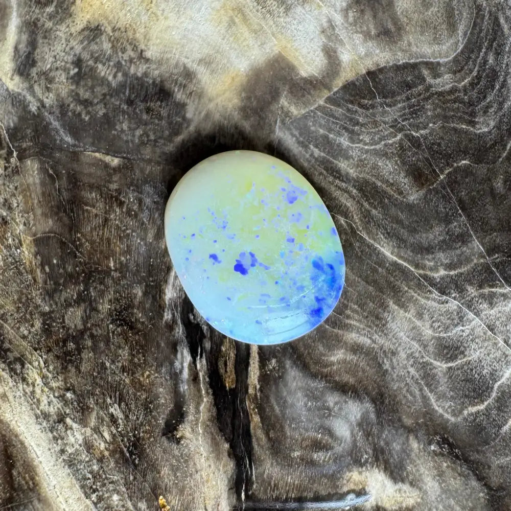 Lightning Ridge Opal 3.5 Carat Solid Hand-Cut with blue and green hues gemstone