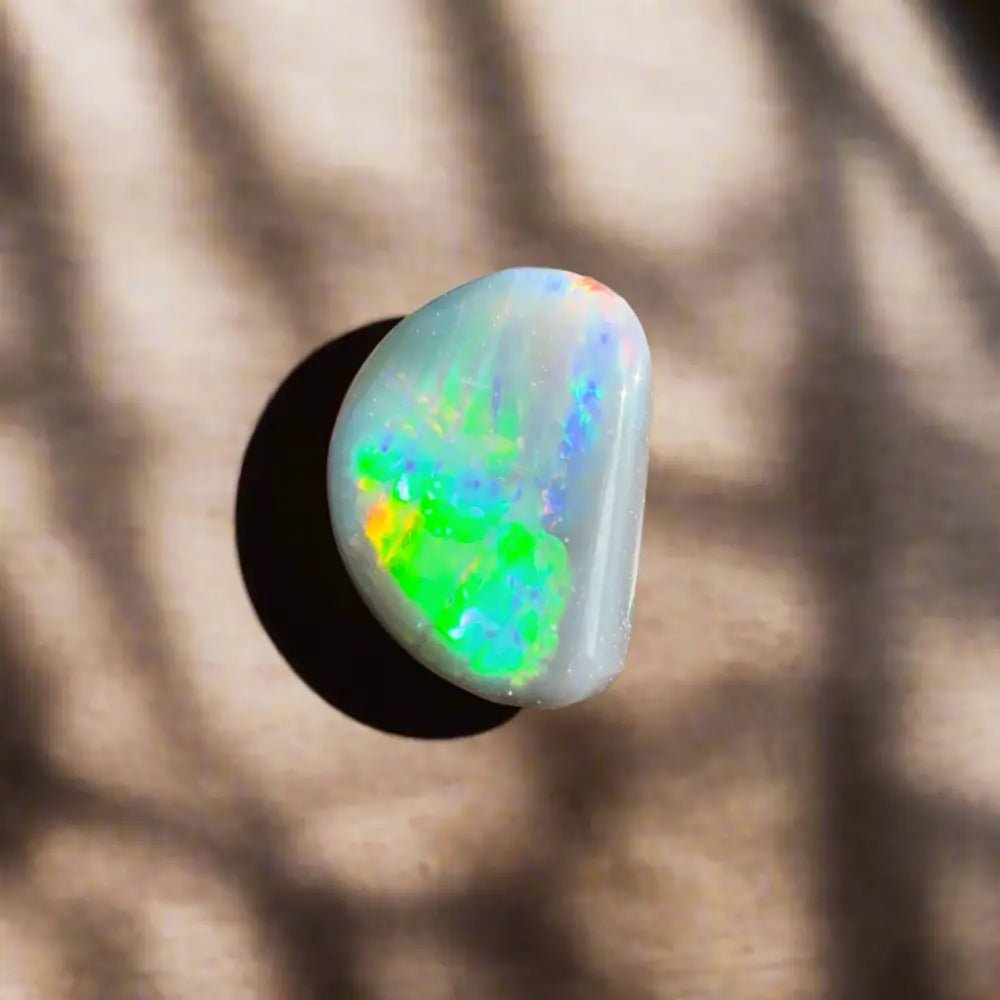 Lightning Ridge Semi Black Opal 0.8carat Solid Hand - Cut